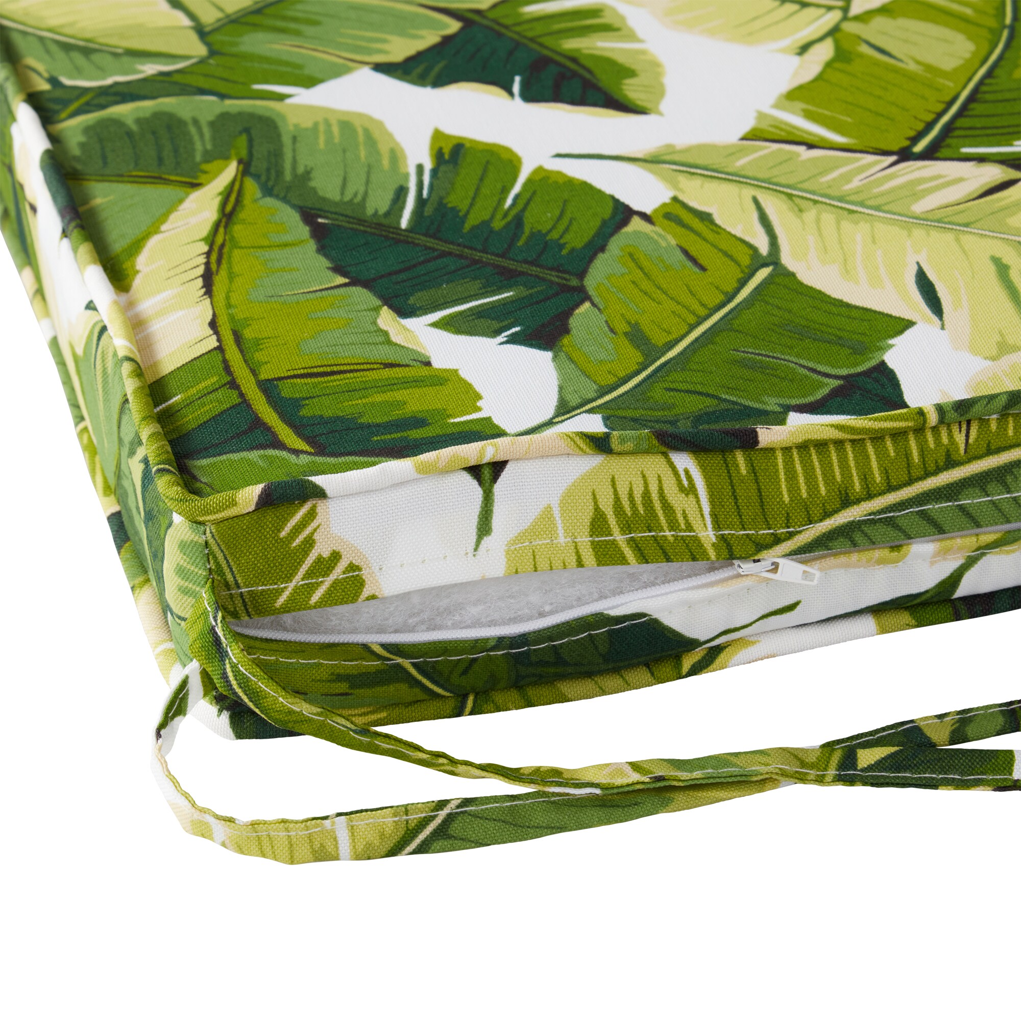 Memory Foam Chair Pad Seat Cushion Green Leaf of Tropical Palm