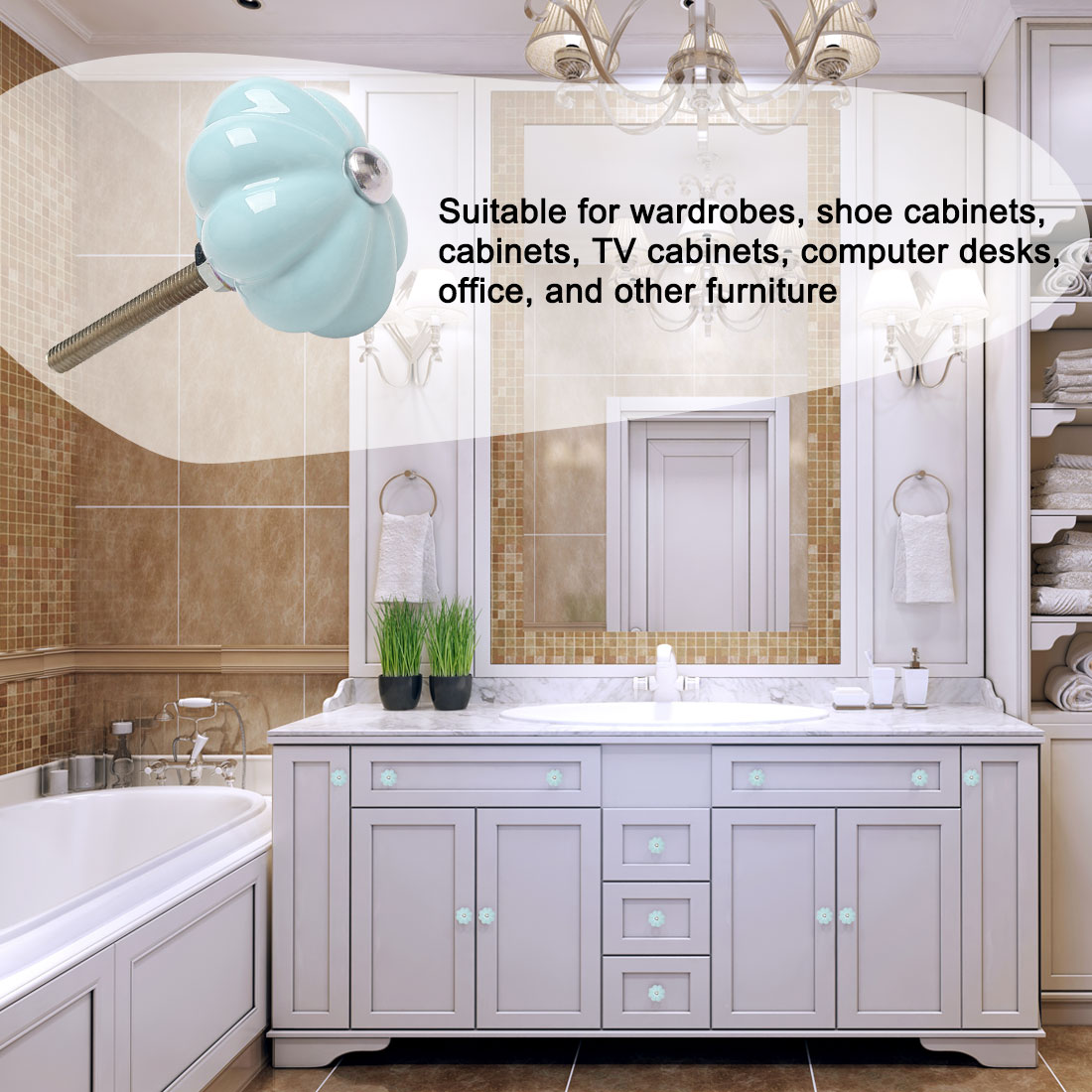 Unique Bargains S25093000UX4424 Cabinet-Knobs - Thumbnail View #6