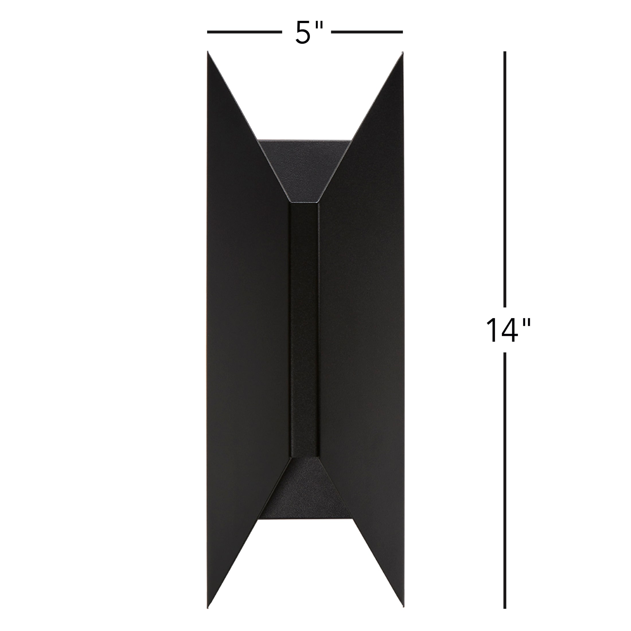 Black Matte LED Outdoor Wall Sconce with Tunable White Light