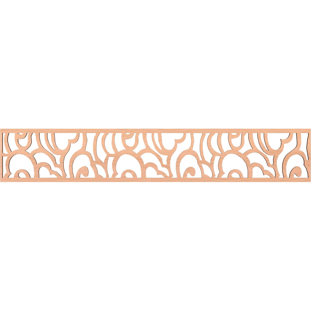 Ekena Millwork MLDB08X46SPFAL Springfield Fretwork Flat Trim 8-in x 3.89-ft Alder Brown Unfinished 2155855 Pierced Wall Panel Moulding
