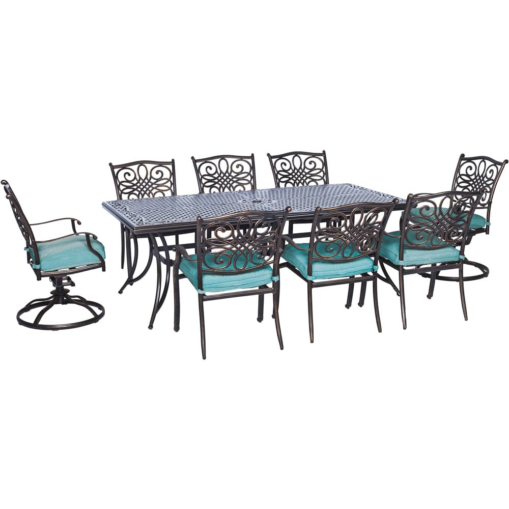 Hanover traditions 9 piece deals outdoor dining set