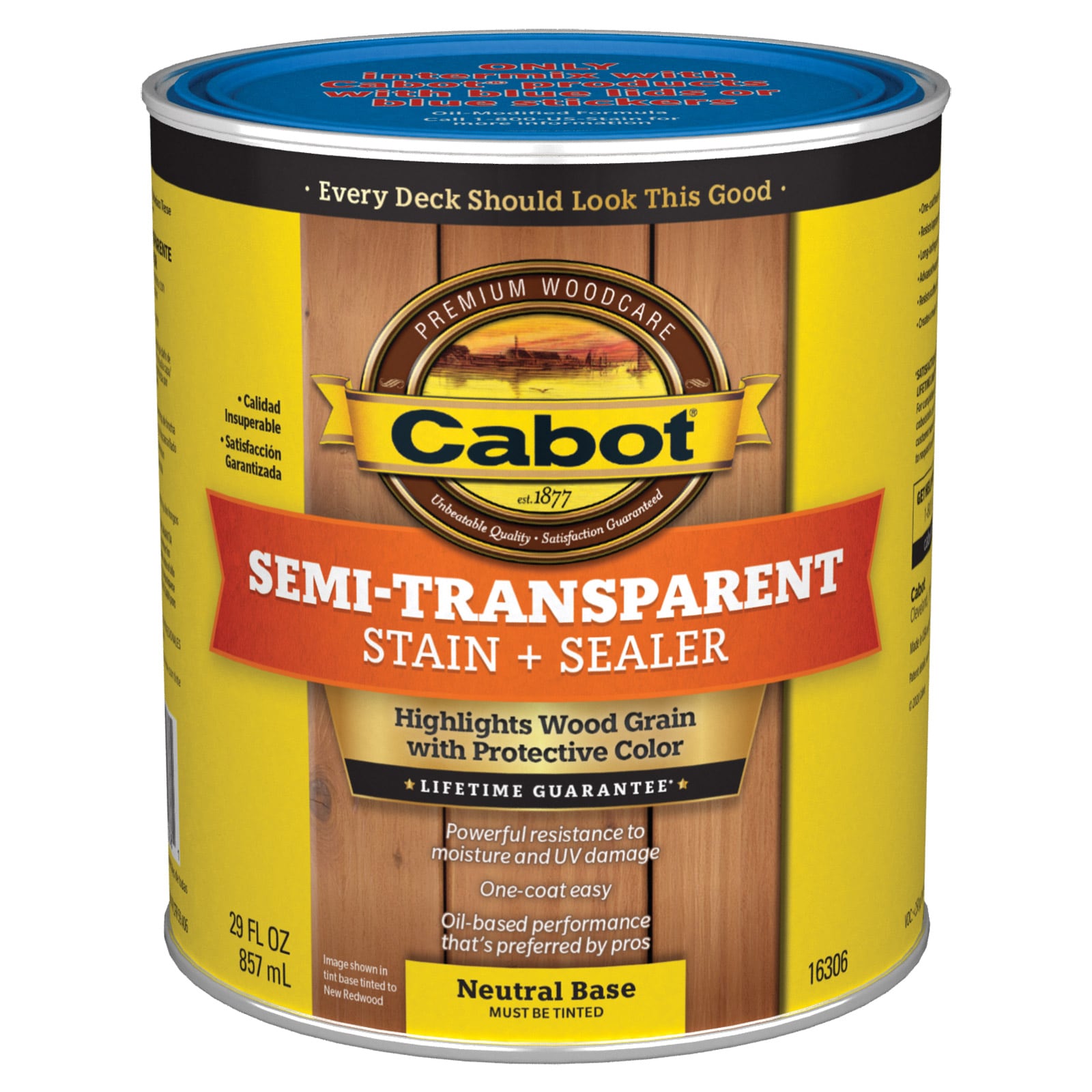 Cabot Neutral Base Semi-transparent Exterior Wood Stain and Sealer