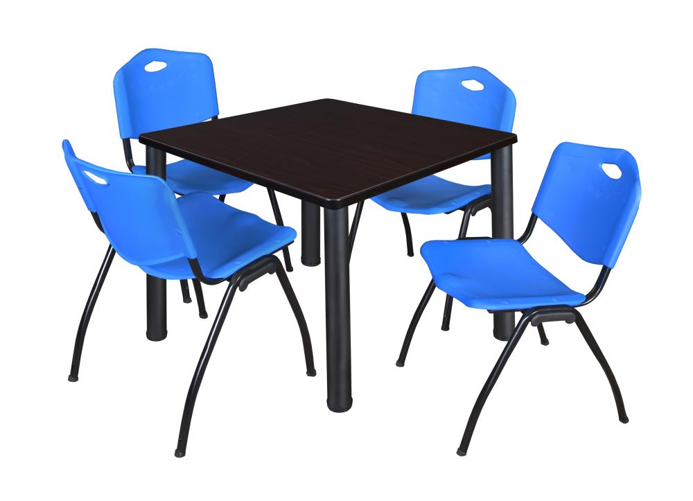 Regency TB3636MWBPBK47BE Breakroom Brown 4-Person Training Table (36-in W x 29-in H)