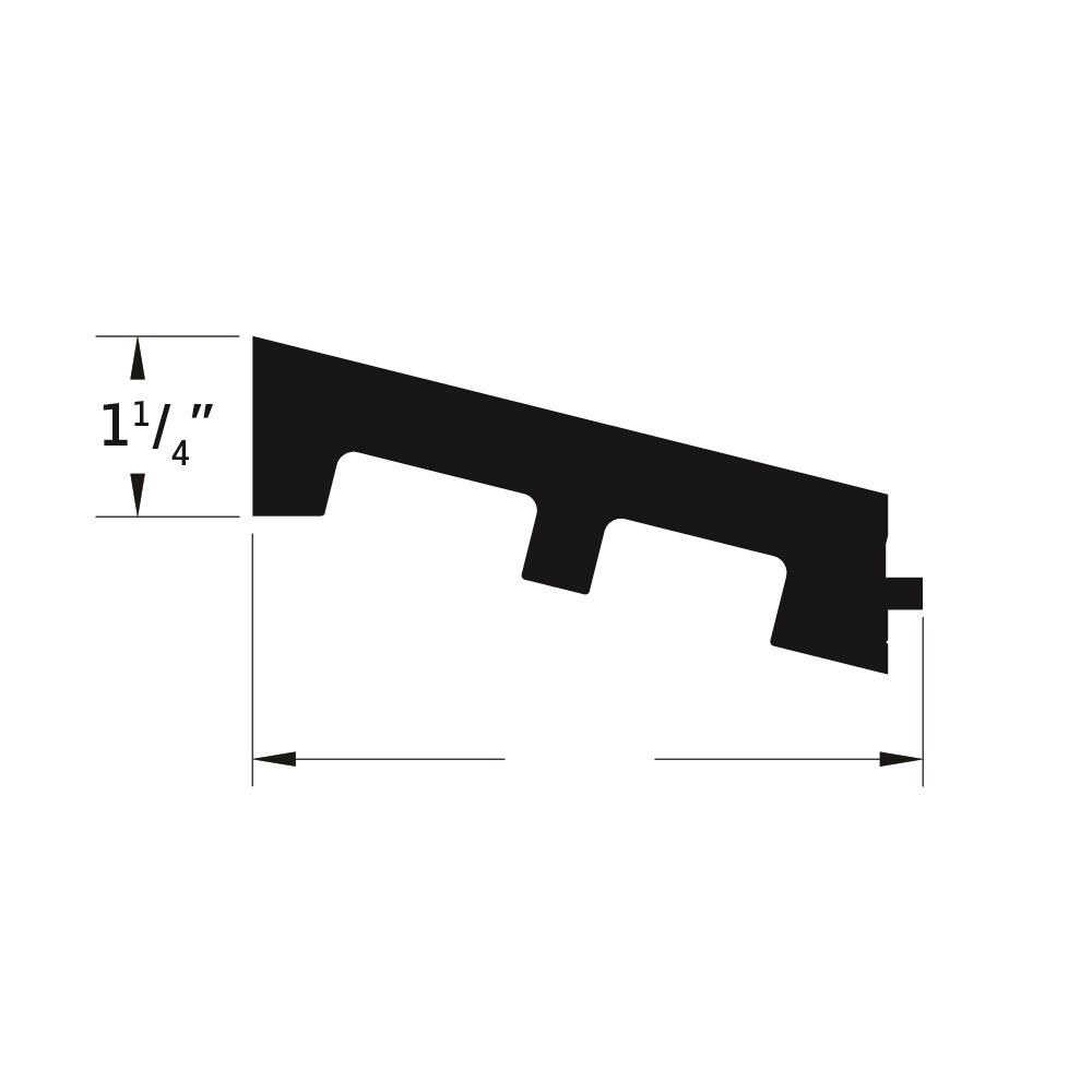 Royal Building Products 1-1/4-in x 2-in x 17-ft Finished PVC Brick