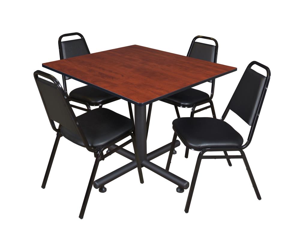 Regency TKB4848CH29BK Breakroom Red 4-Person Training Table (48-in W x 29-in H)