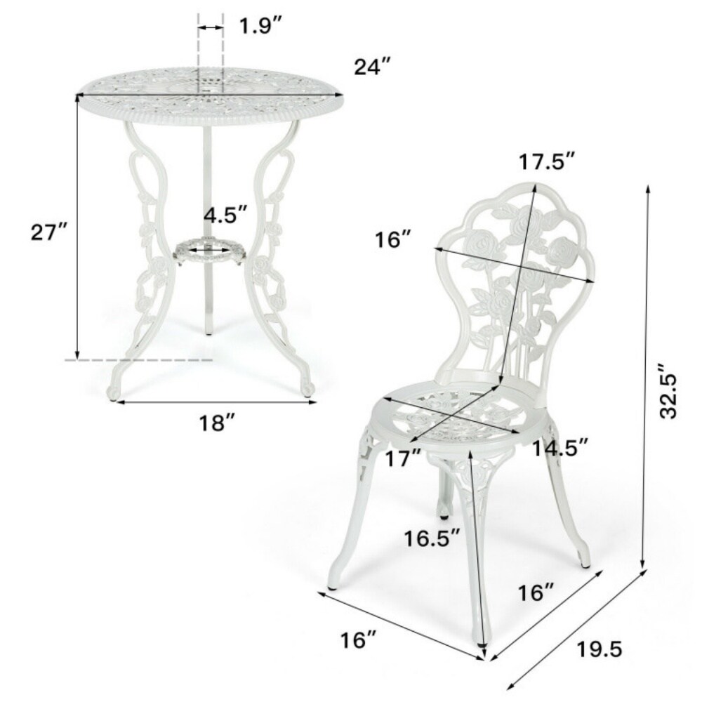Dimakai DK-OPWF695WH Patio-Dining-Sets - View #5