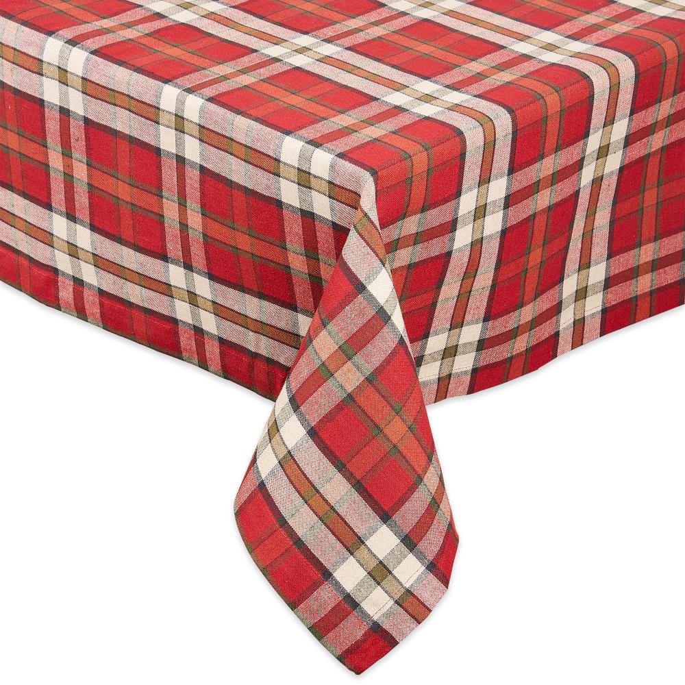 DII Campfire Plaid Tablecloth - 60-in x 84-in - Wrinkle Resistant - 100 ...
