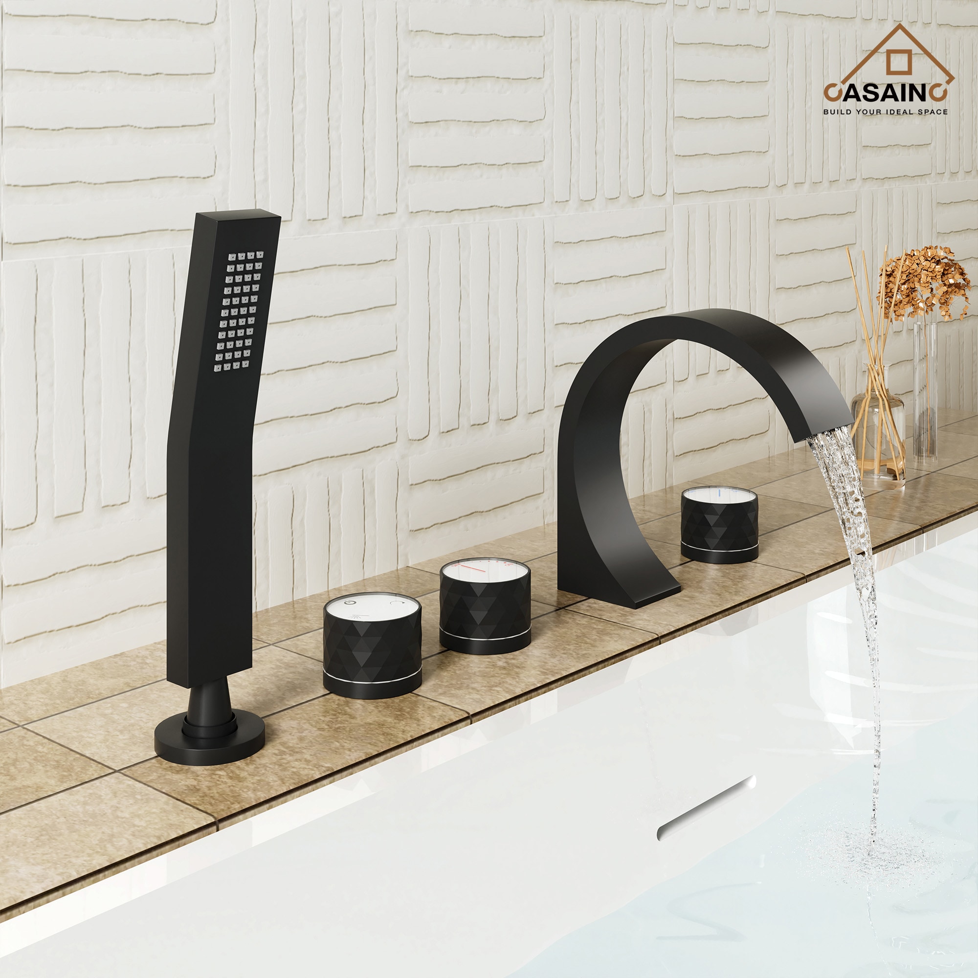 CASAINC TC01-BB Roman-Tub-Faucets - View #4