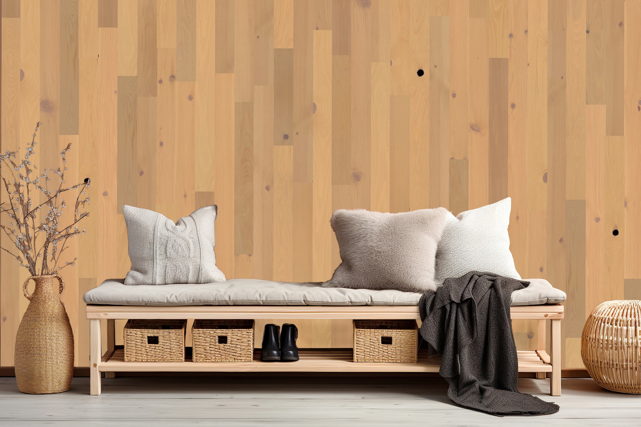 Timberchic 73310 3-in x 1-ft Sandstone Pine Wall Plank ( 10-sq ft )
