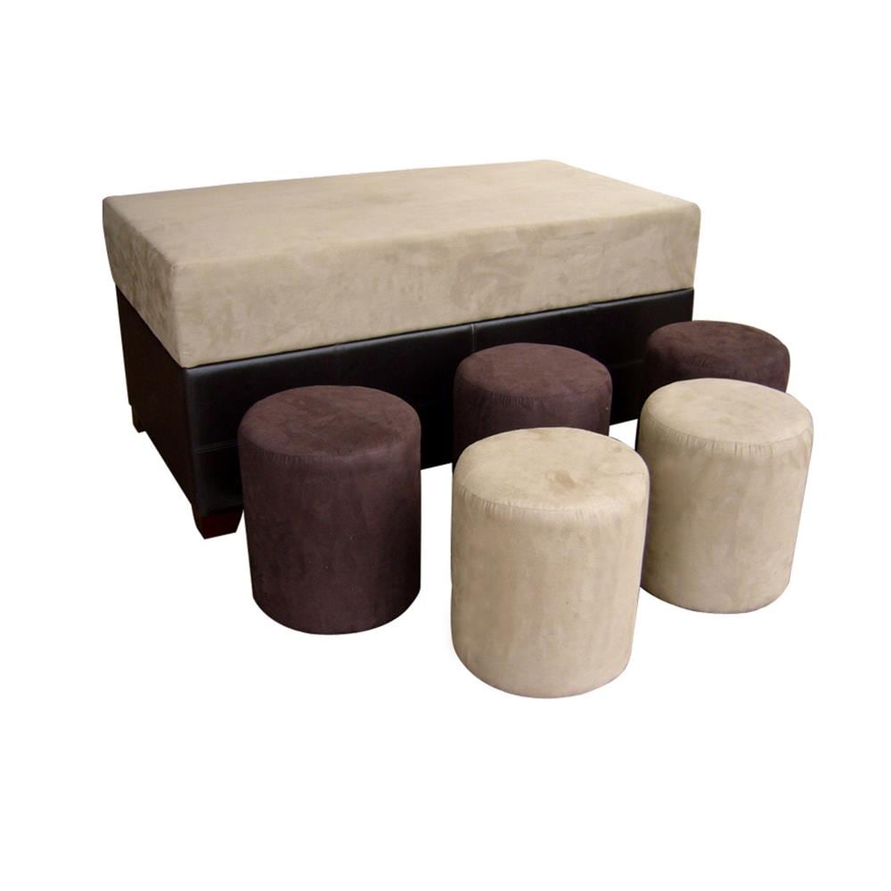 ORE International HB4174 Modern Brown Accent Bench with Storage Bench 44-in x 23-in x 20-in
