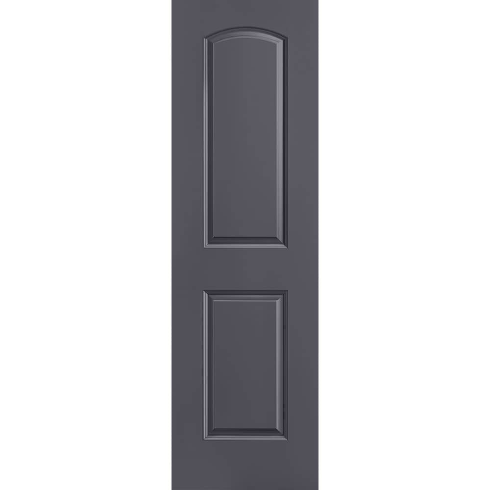 Masonite 1317735 Roman 24-in x 80-in Slate 2-panel round top Smooth Solid core Prefinished Molded composite Slab Door