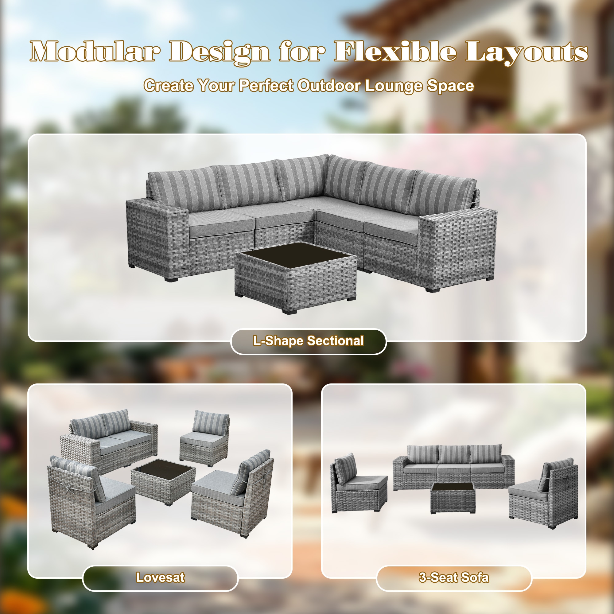Pouuin SCFPBBR20T-9 Patio-Sofas-Daybeds - View #9