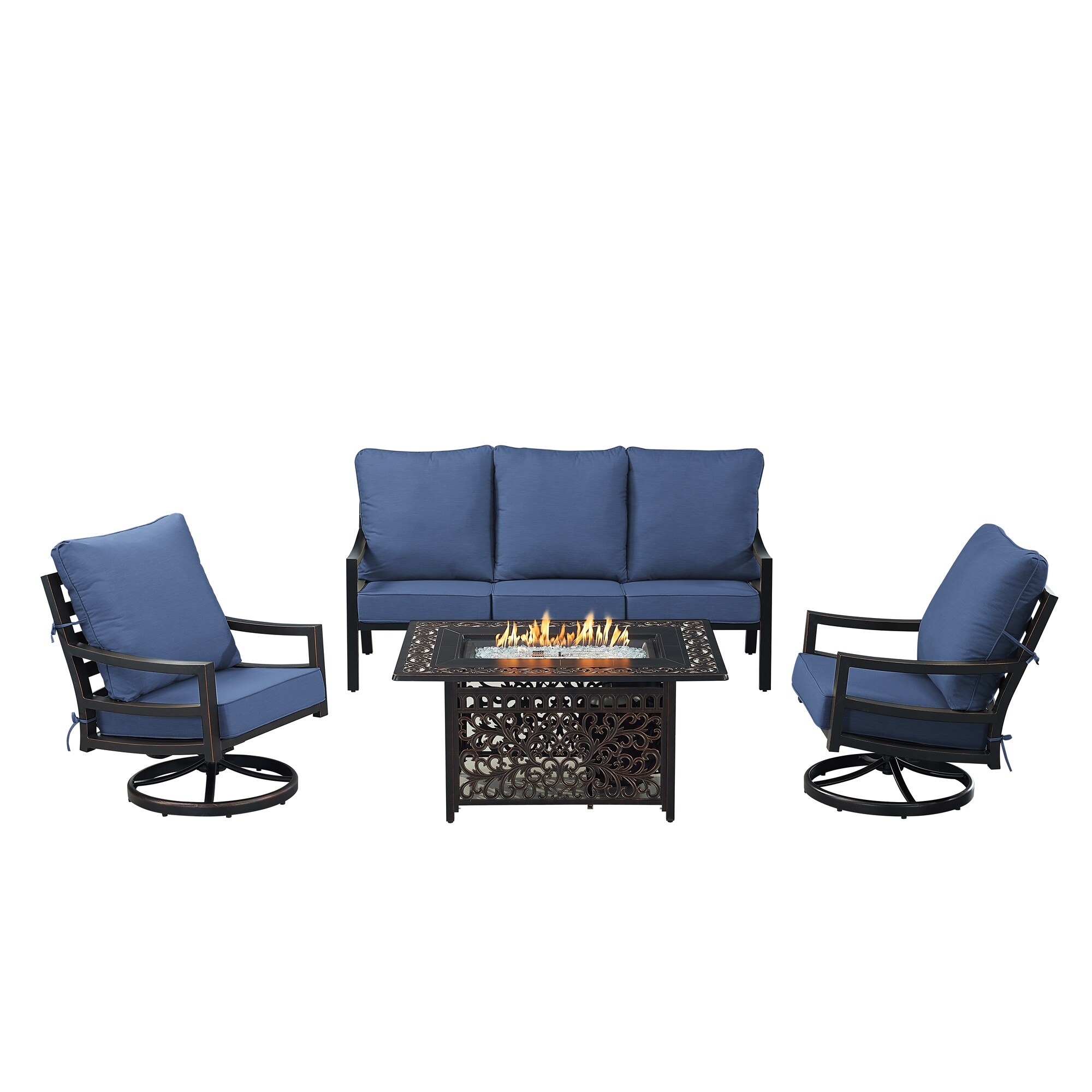 Oakland Living HUDSON1SF2CHCABOSBLC Patio-Conversation-Sets - View #4