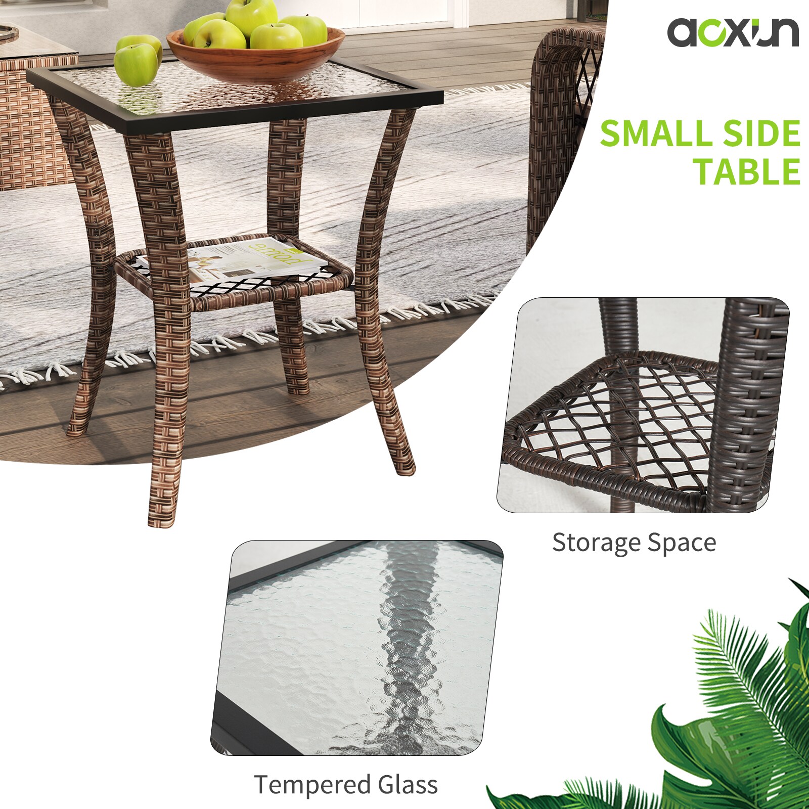 AOXUN G12039BU2AB+026BR Patio-Conversation-Sets - View #6