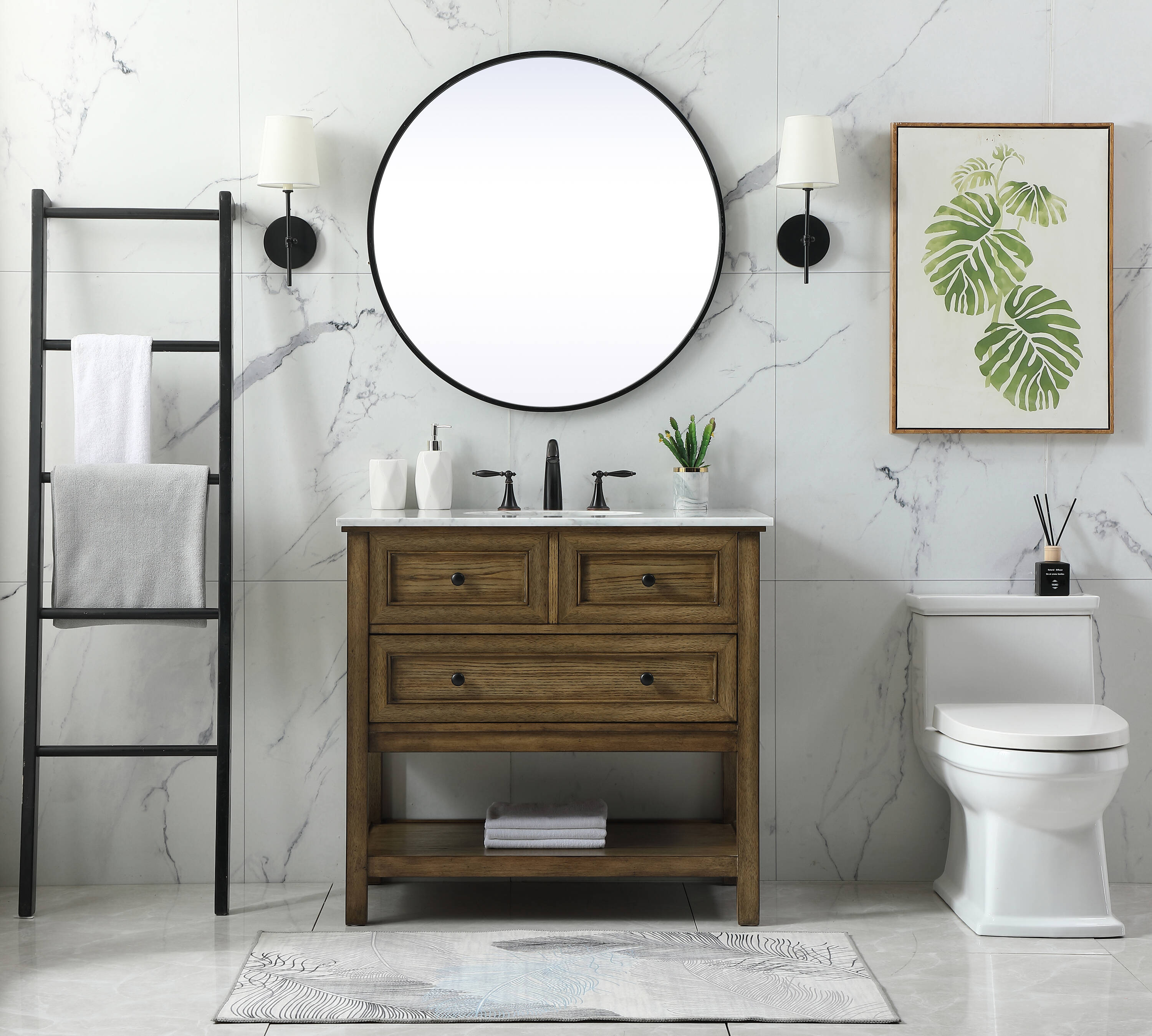 Elegant Decor HF81108DW Bath-Vanity-Combo - View #5