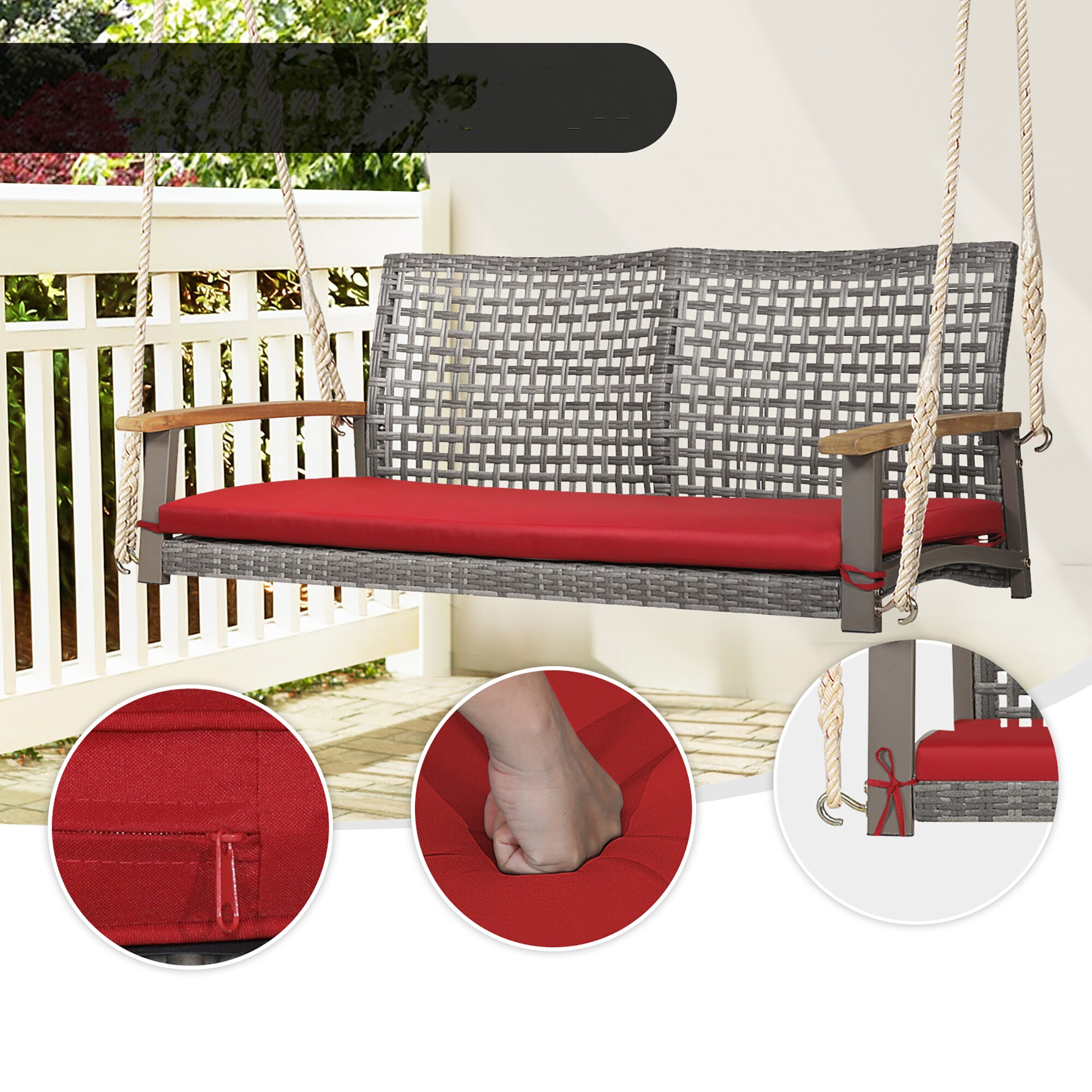 Costway HW69766RE Patio-Chairs - View #3