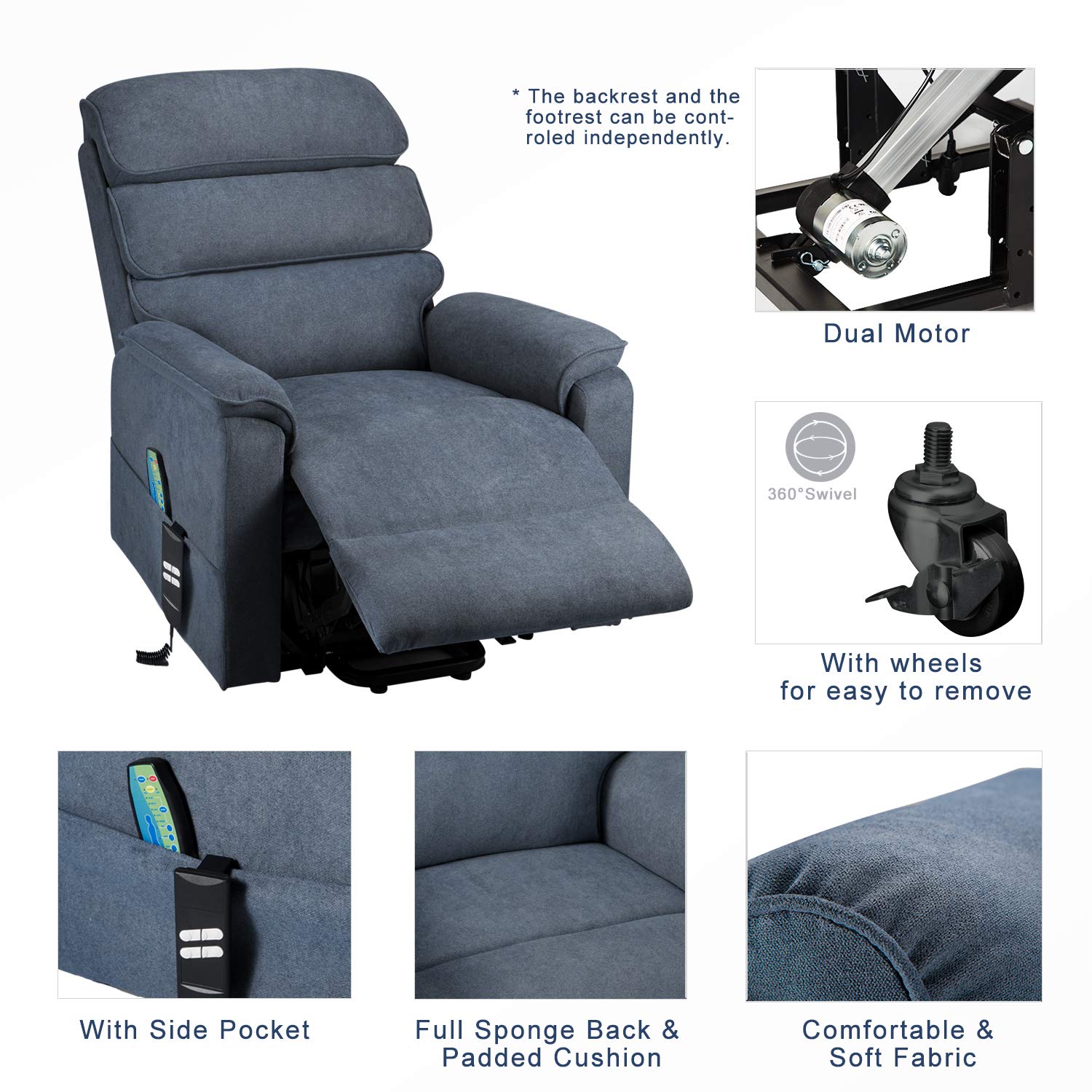 AECOJOY 13036UBU-LS01 recliners - View #6