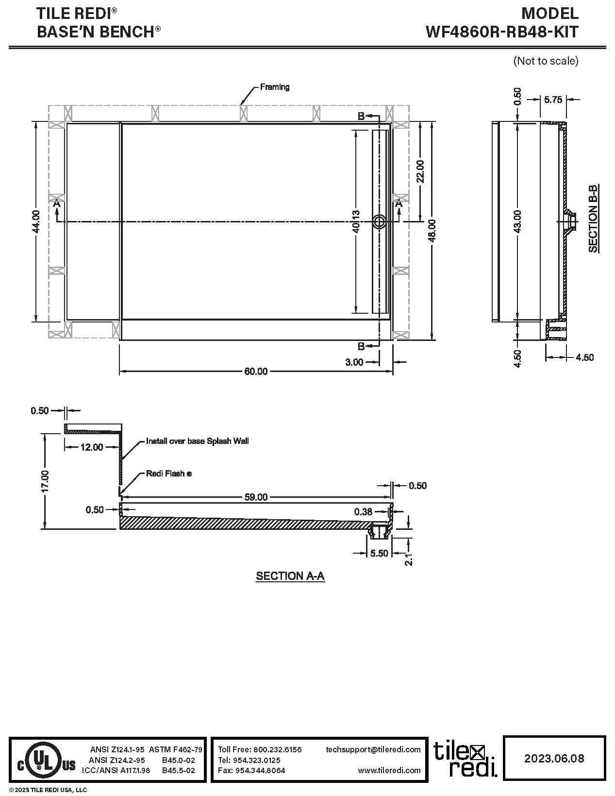 Tile Redi WF4860R-RB48-KIT Shower-Floors - View #9