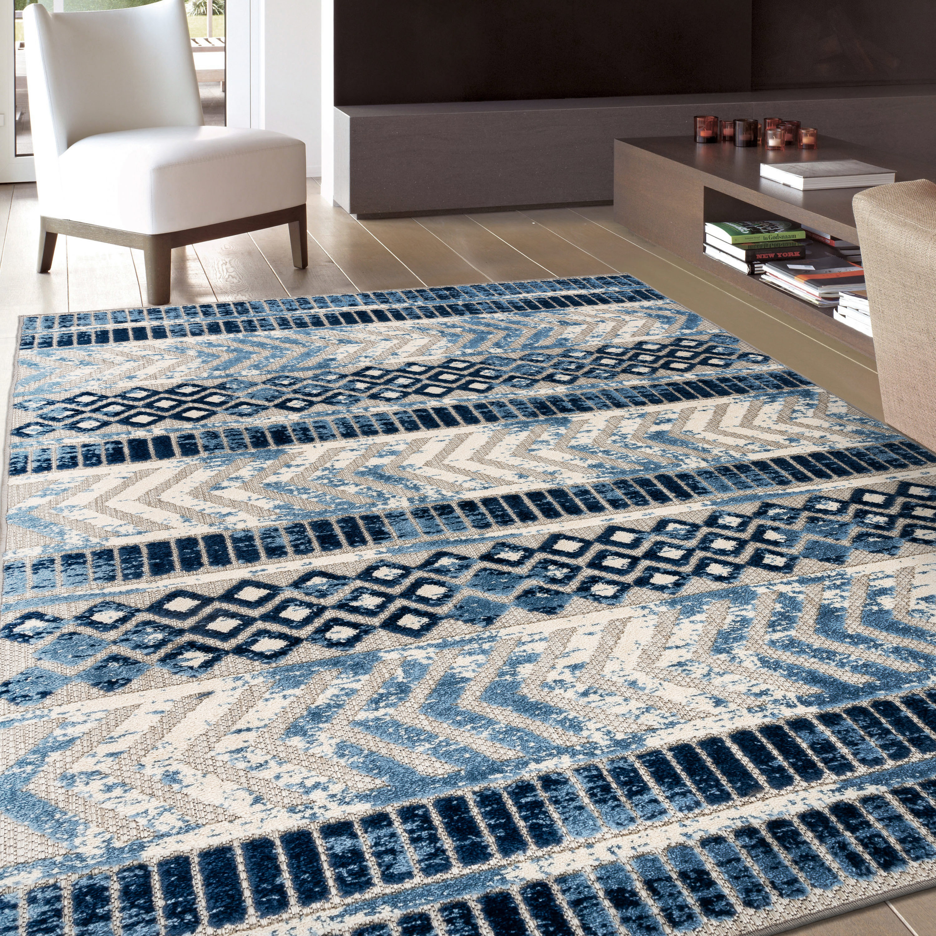 World Rug Gallery 8019NAVY5X7 rugs - View #5
