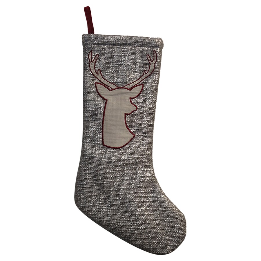 Glitzhome 24-in White Knit Christmas Stocking