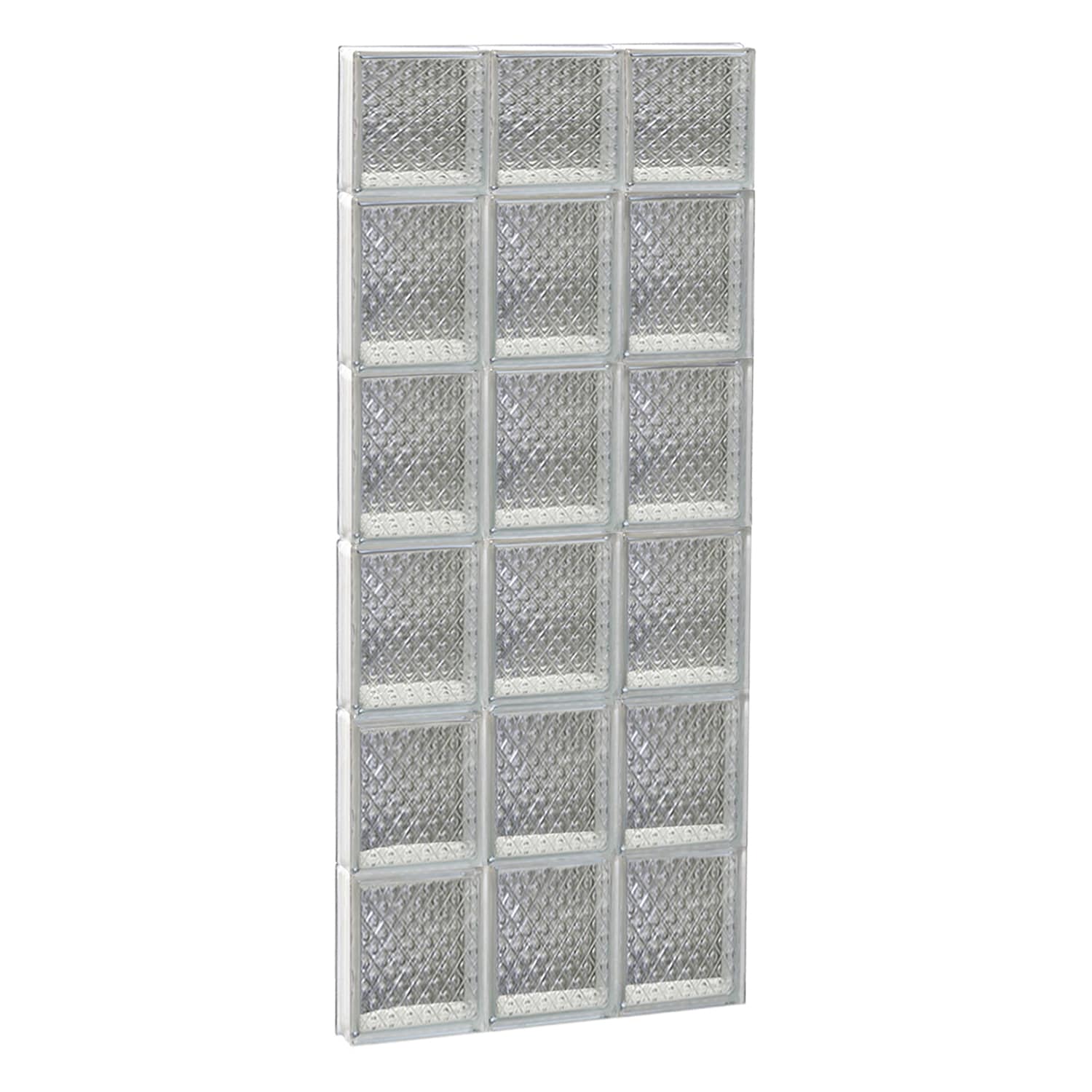 REDI2SET S1846DP Diamond Glass 17-1/4-in x 44-1/2-in Frameless Replacement Glass Block Window