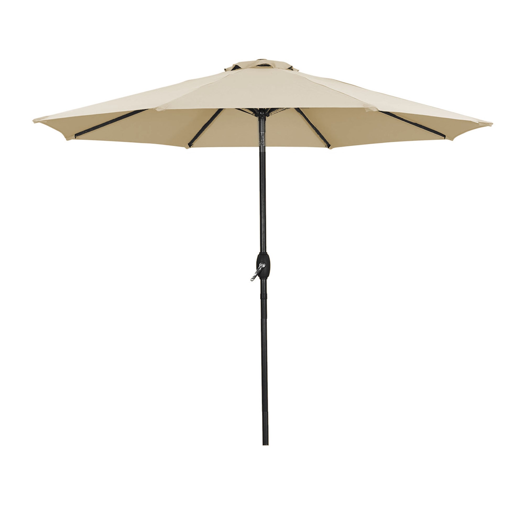 CASAINC WF-ED9190003001 9-ft Aluminum Tan Crank Market Patio Umbrella