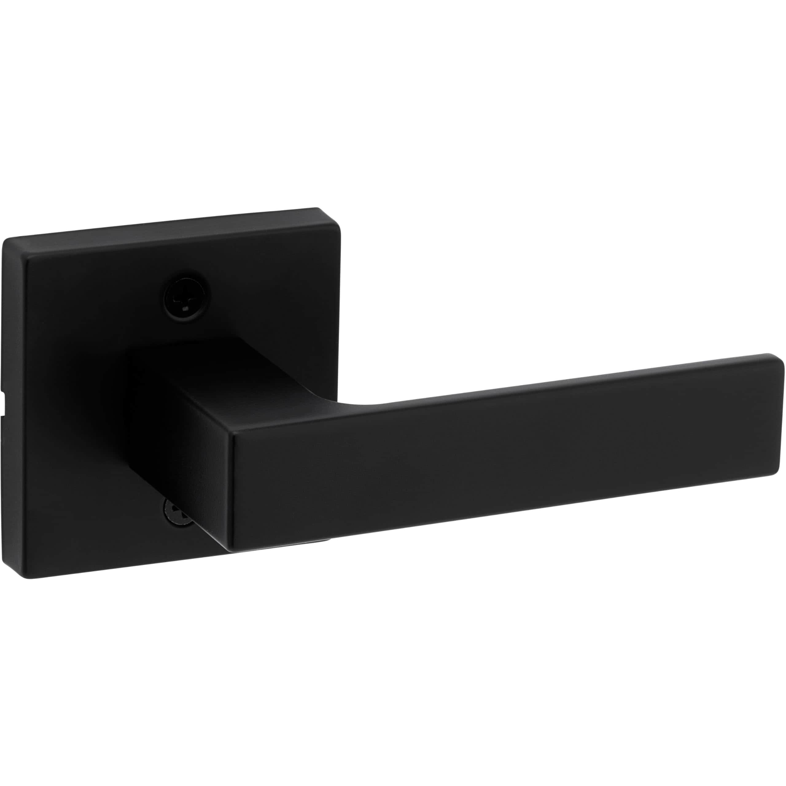 Kwikset Singapore Matte Black Passage Lever 1-3/4 in. #97200-899-6705