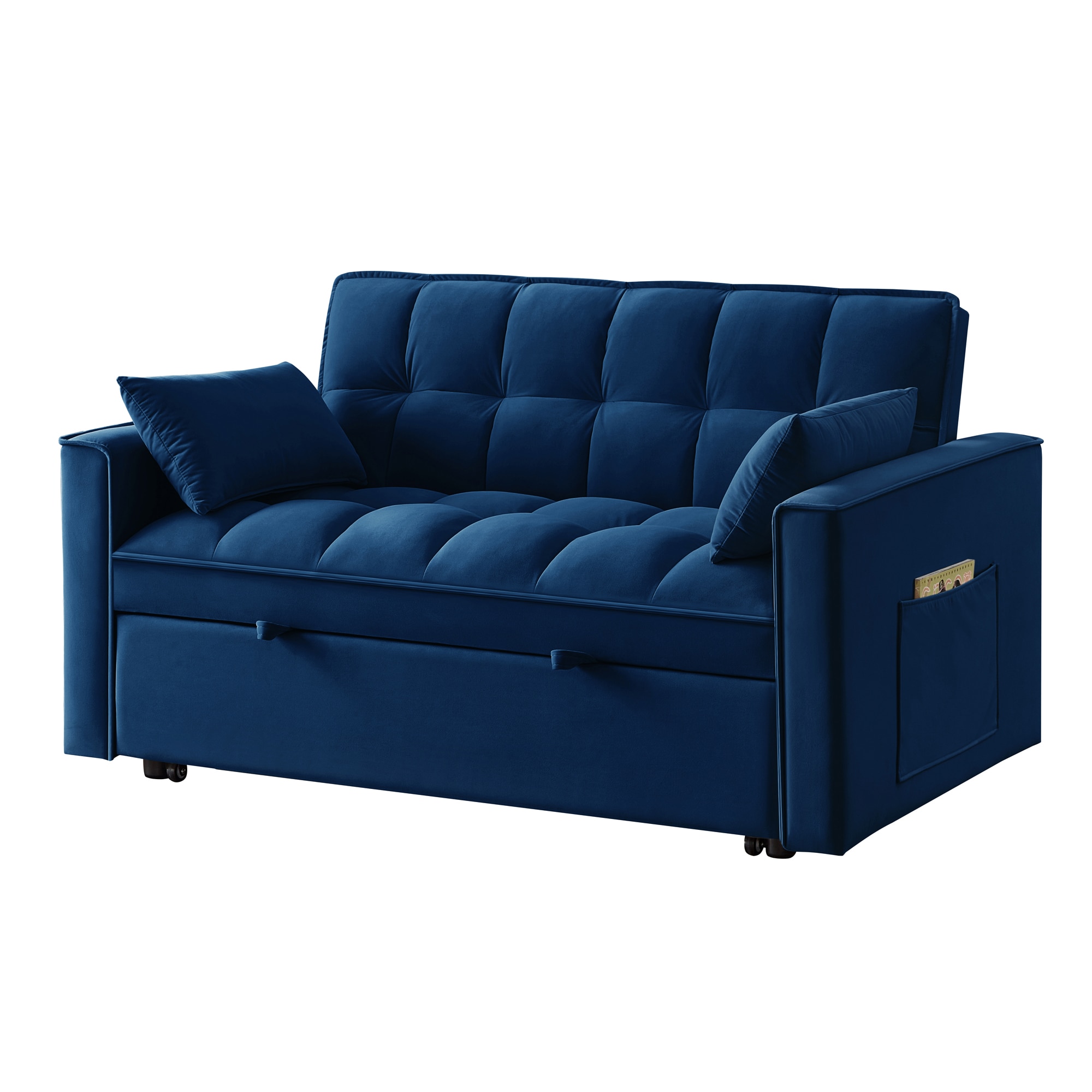 Bybafun YD3800016 Navy Contemporary/Modern Velvet Sofa bed