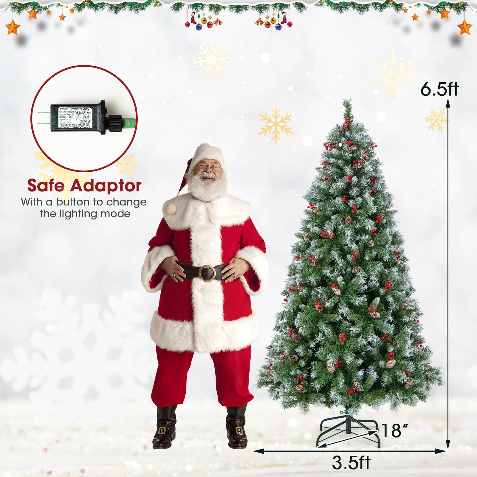 WELLFOR GG-293822AAF Artificial-Christmas-Trees - View #8