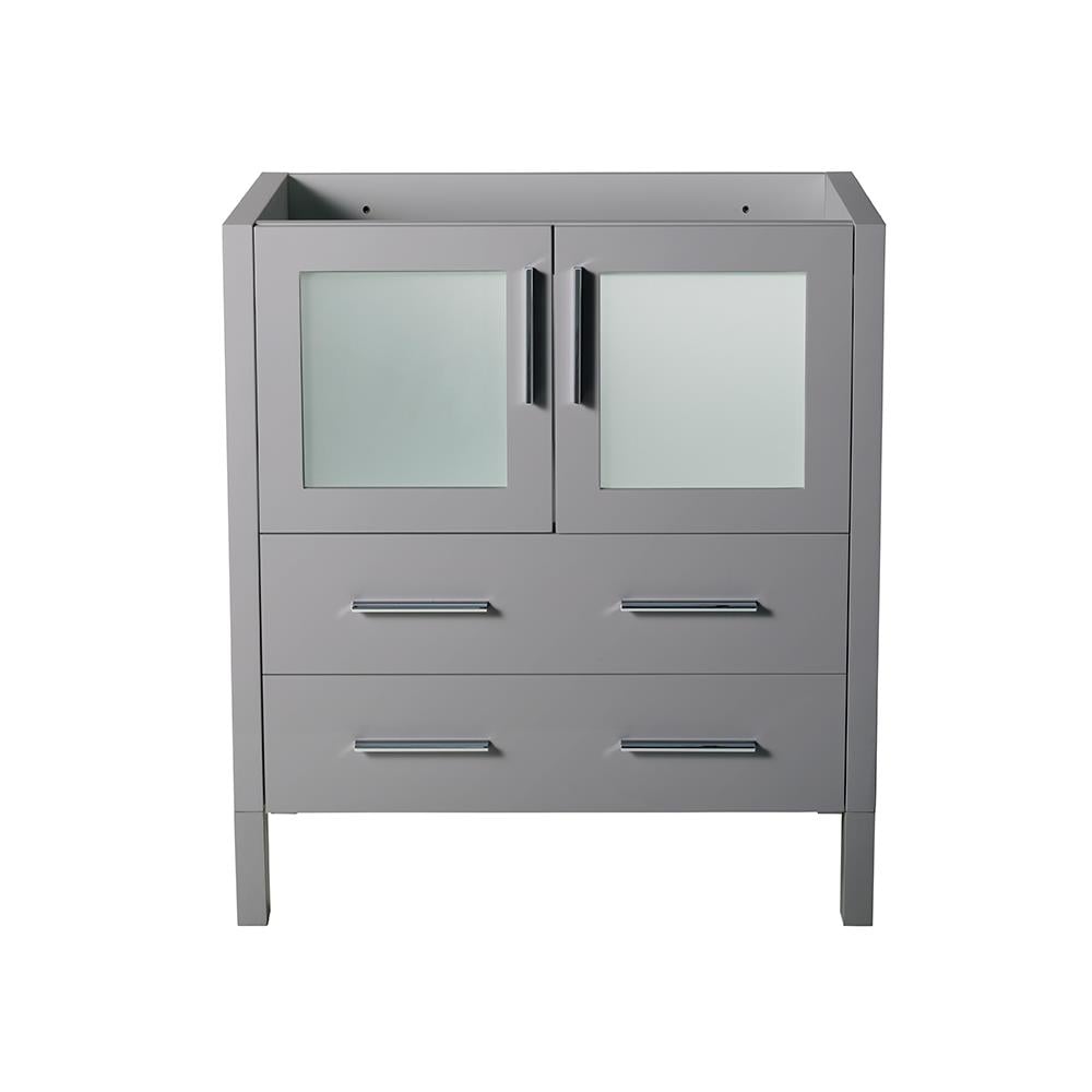 Fresca FCB6230GR Torino 30-in Gray Bathroom Vanity Base Cabinet without Top