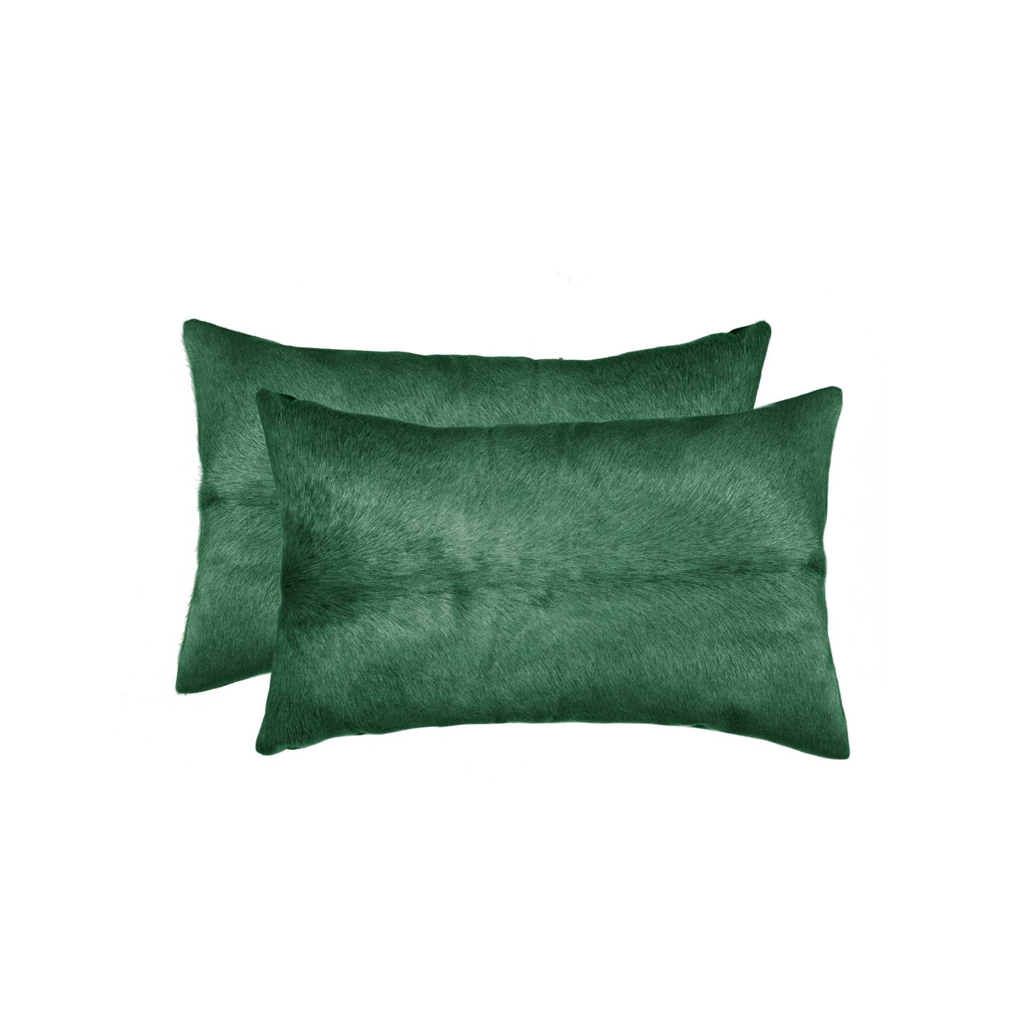 HomeRoots 317288 2 -Piece 20-in x 12-in Green Rectangular Indoor Decorative Pillow