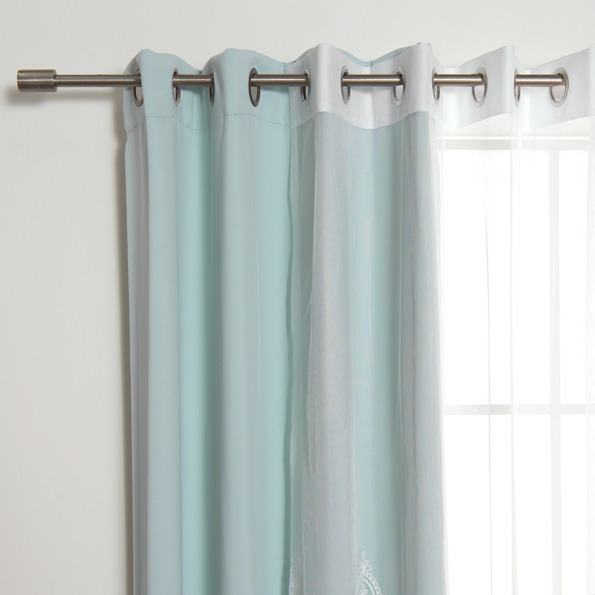 Best Home Fashion MM-TRELLIS-84-MINT curtains - View #2