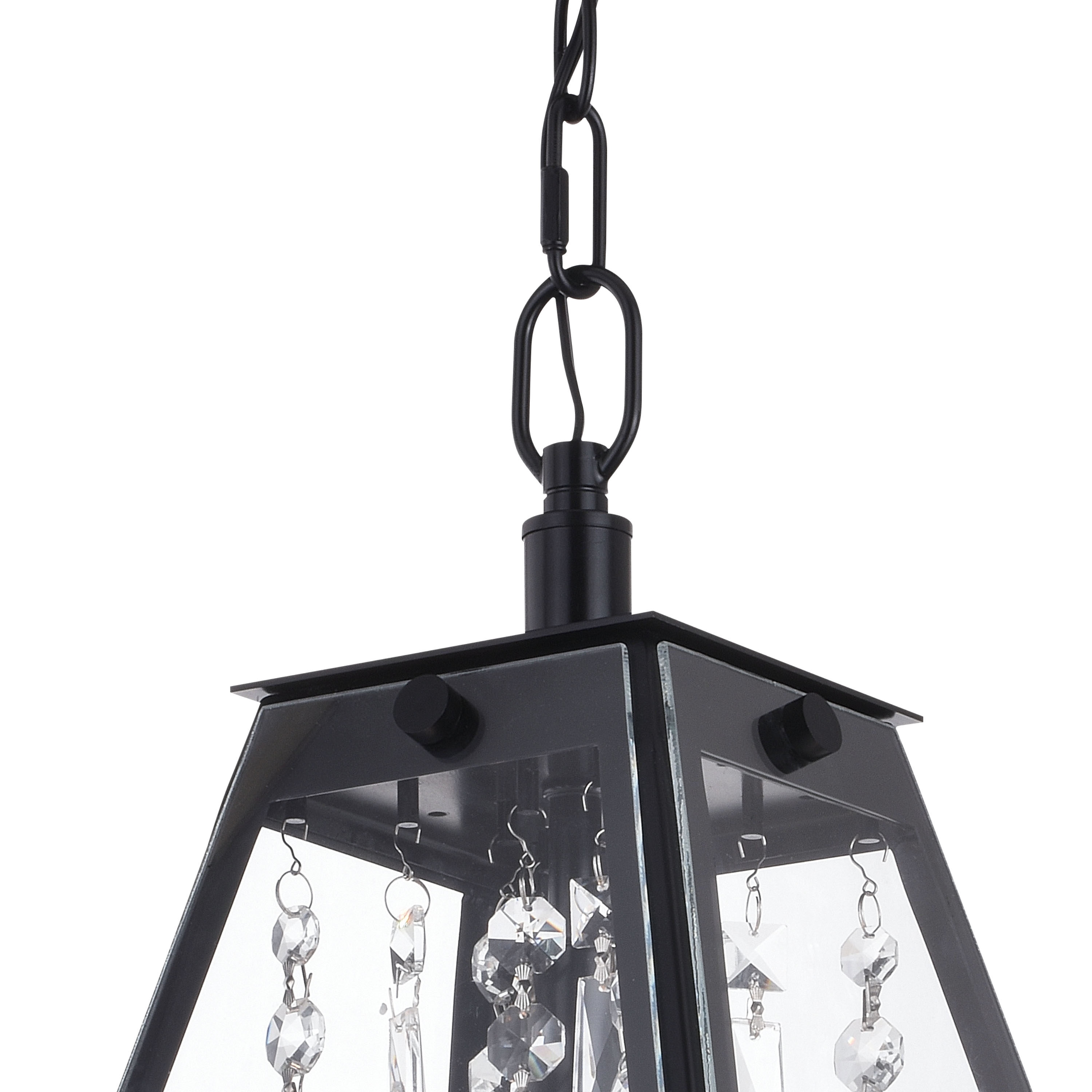 Tremont Matte Black and Bronze Glass Pendant Light