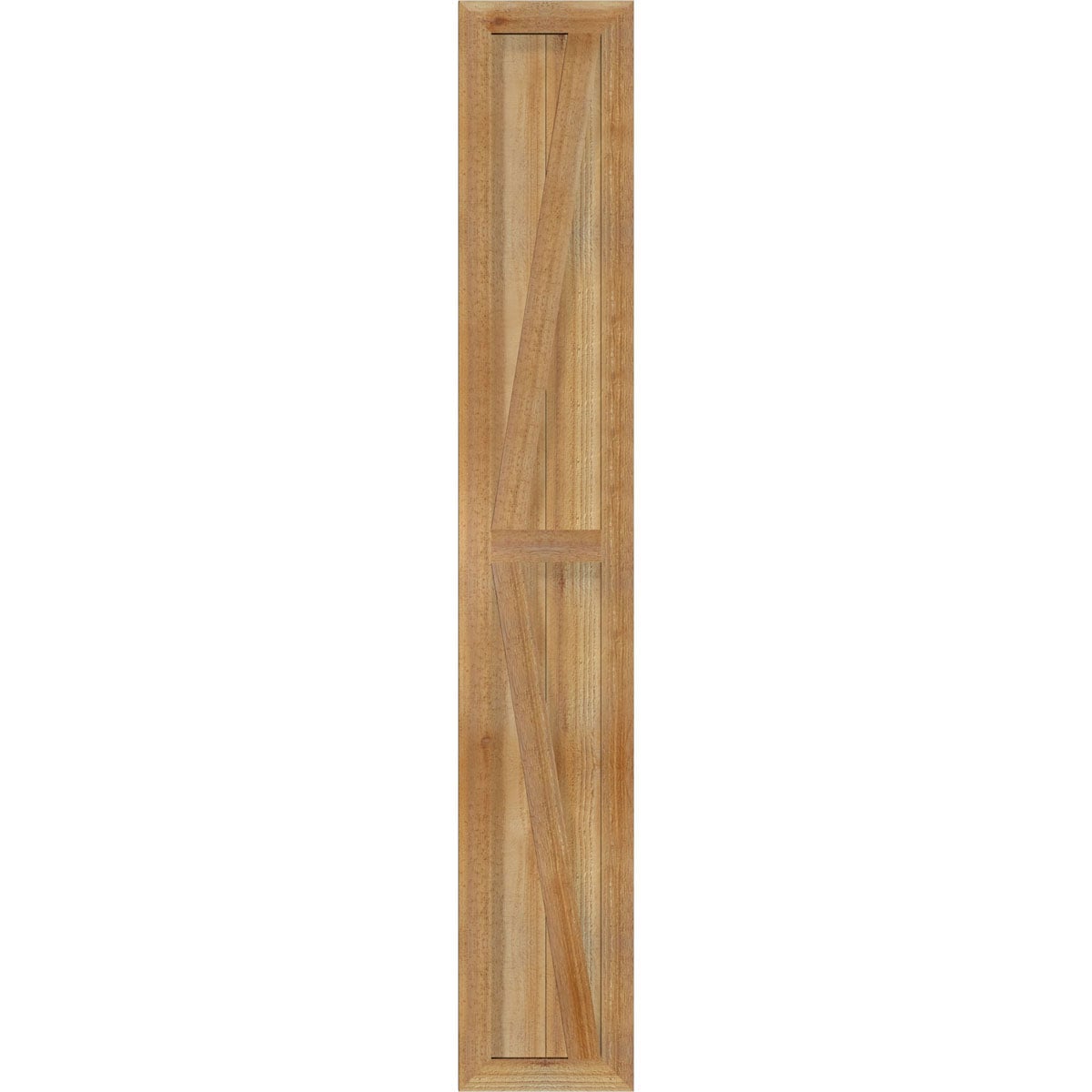 Ekena Millwork RBF06Z11X067RWR 10.75-in W x 67-in H Unfinished Paintable/Stainable Board and batten Framed with z-bar Wood Exterior Shutters ( 2 -Pack )