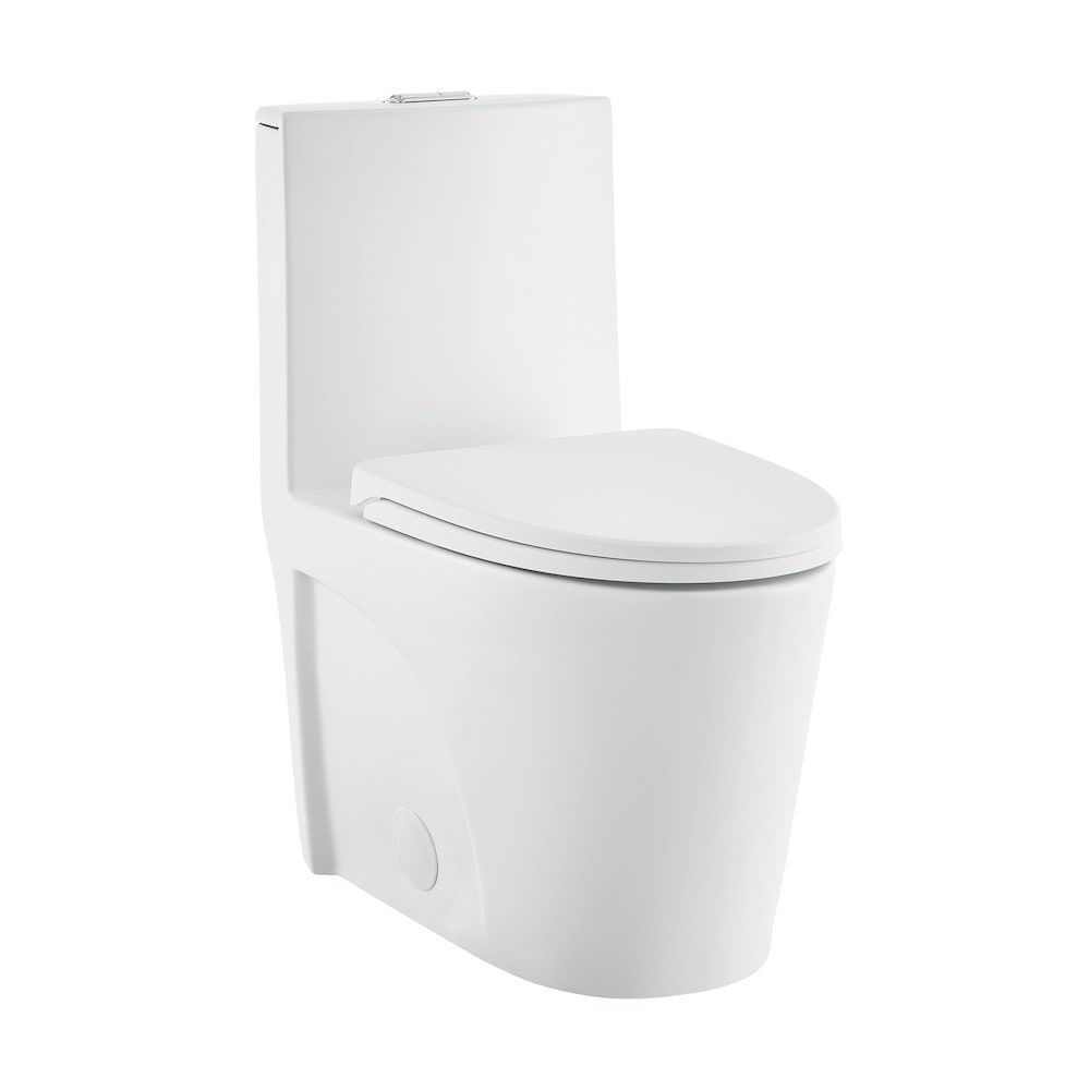 Swiss Madison - One-Piece Elongated Toilet Vortex Dual-Flush in Matte White 1.1/1.6 gpf