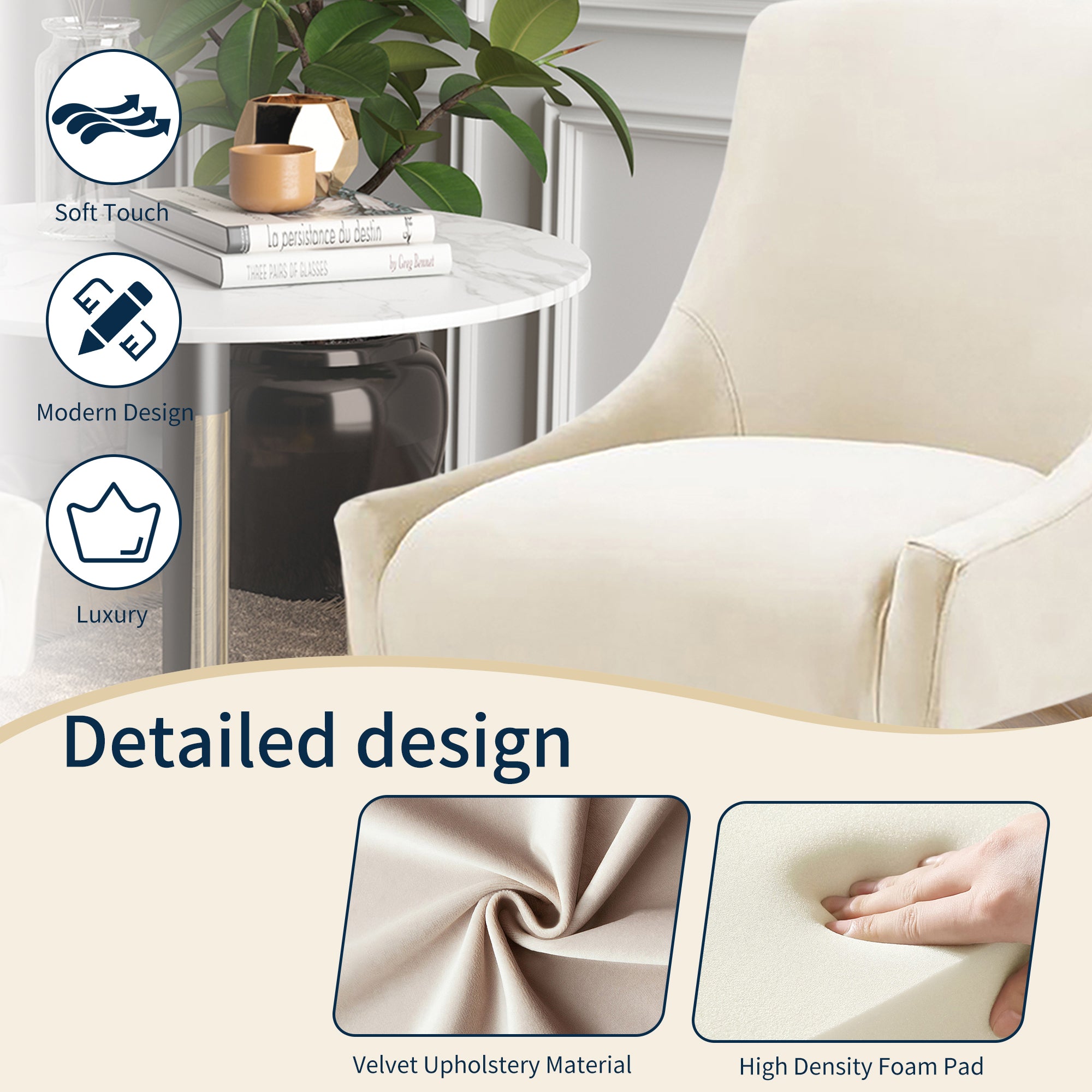 Boyel Living HFSN-700BEIGE Dining-Chairs - View #8