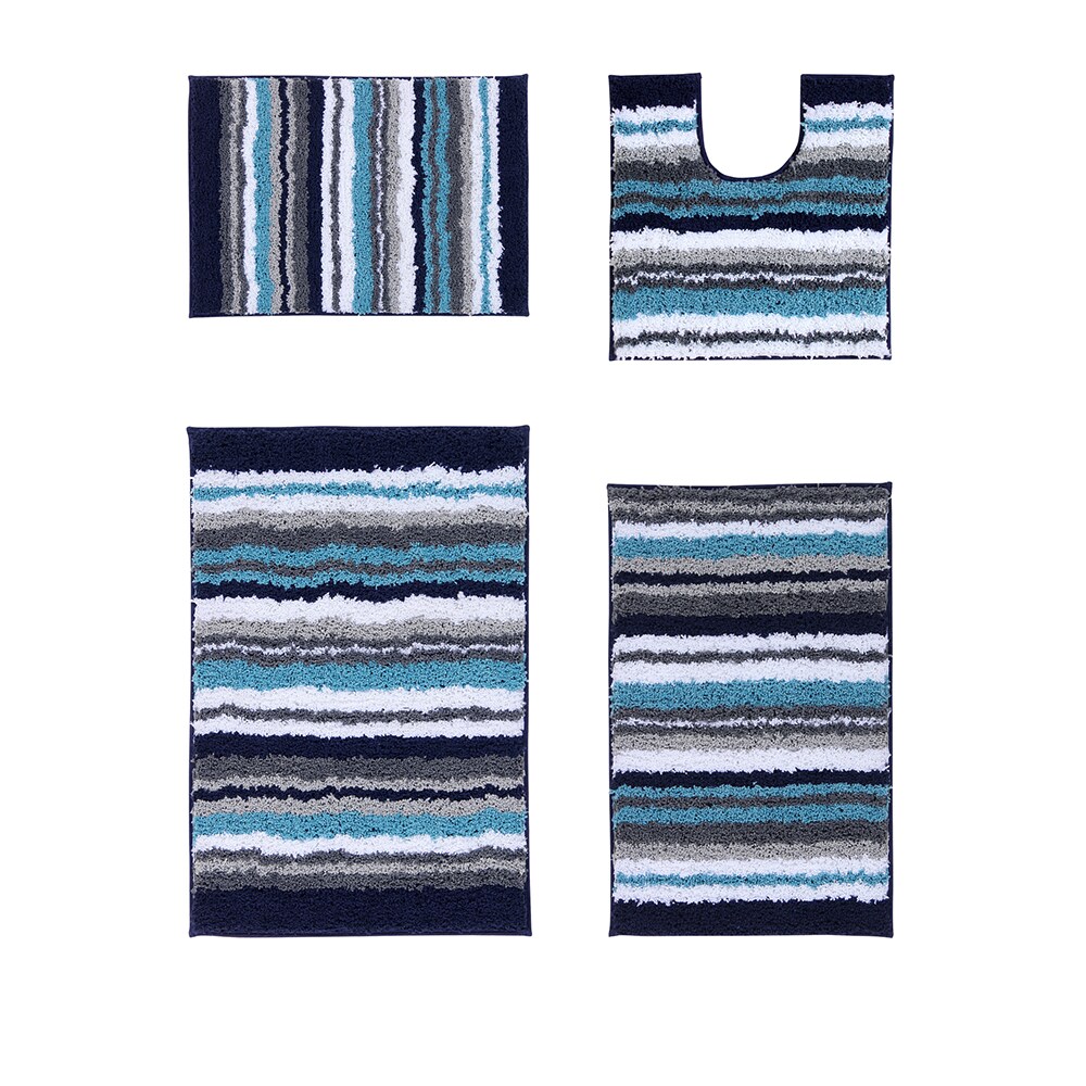 Better Trends BAGR4PC17202140BG 36-Inches x 24-Inches Navy Polyester Bath rug