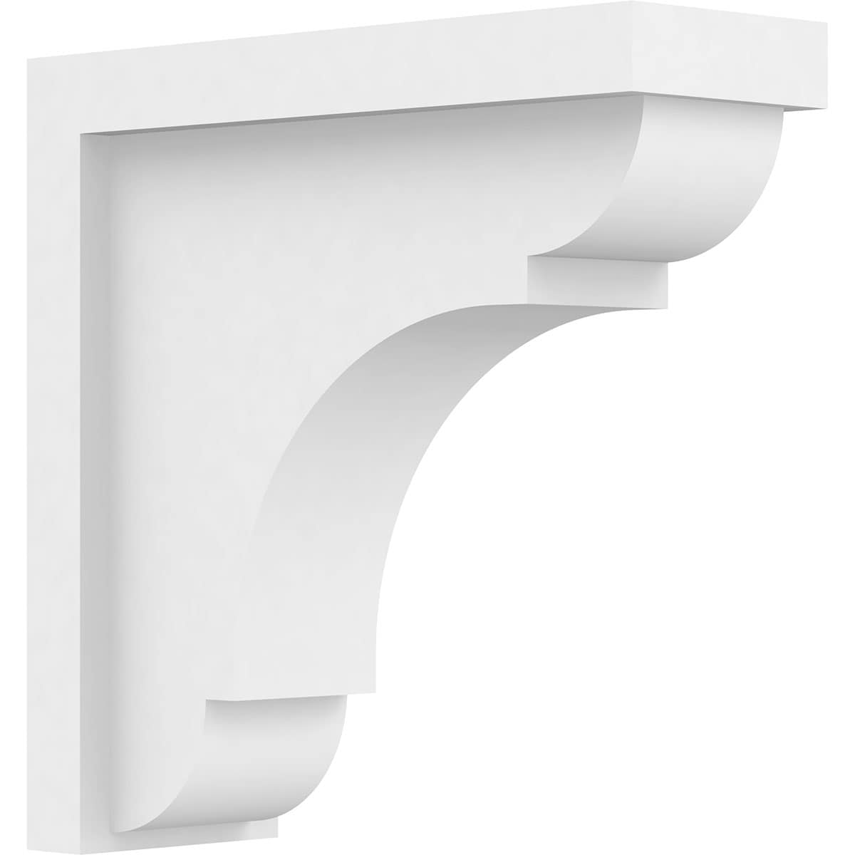 Ekena Millwork BKTP04X10X10BRY Standard BryantGrade 3-1/2-in x 10-in x 10-in Off-white PVC Standard bracket