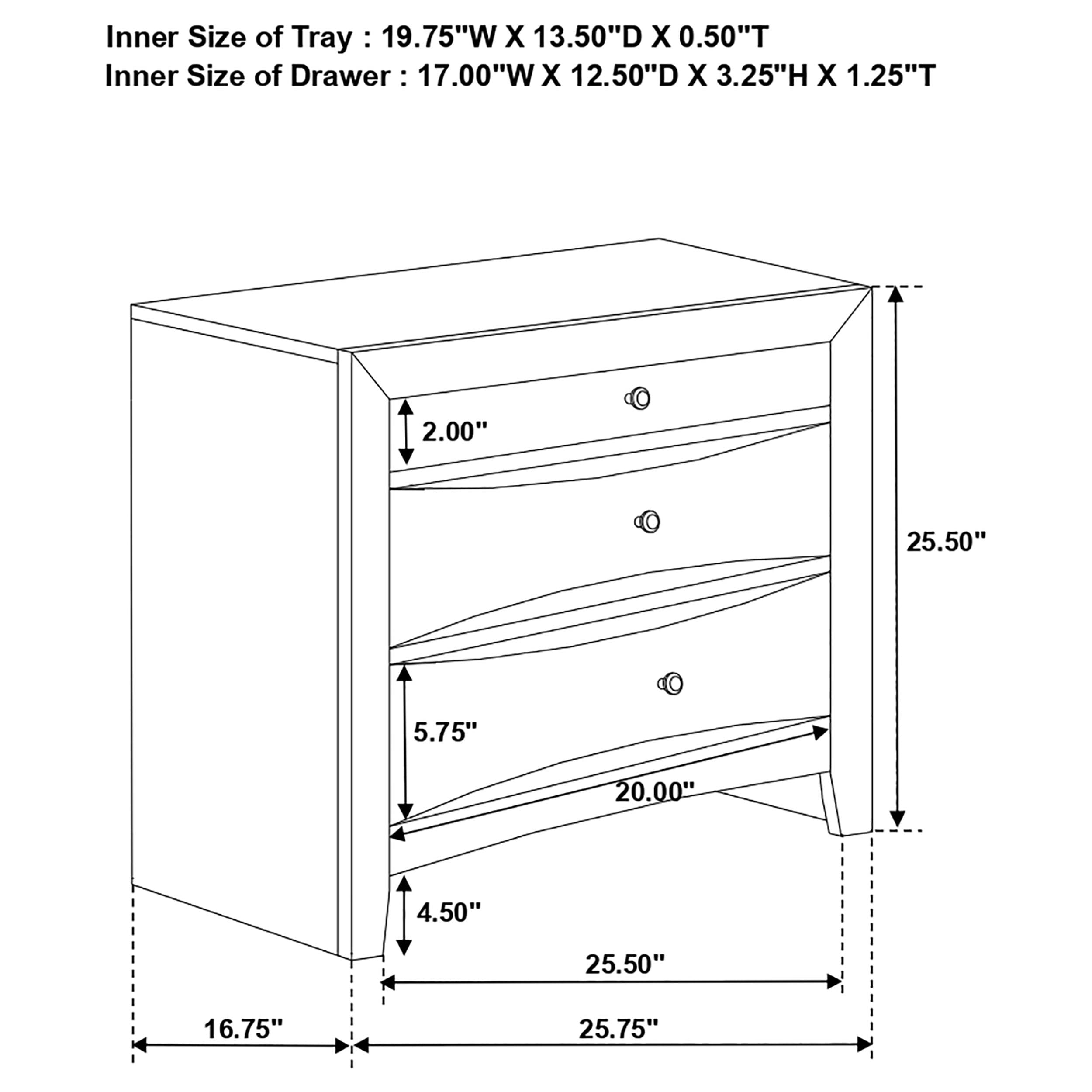 GLANZEND 6514KJSWW nightstands - View #4