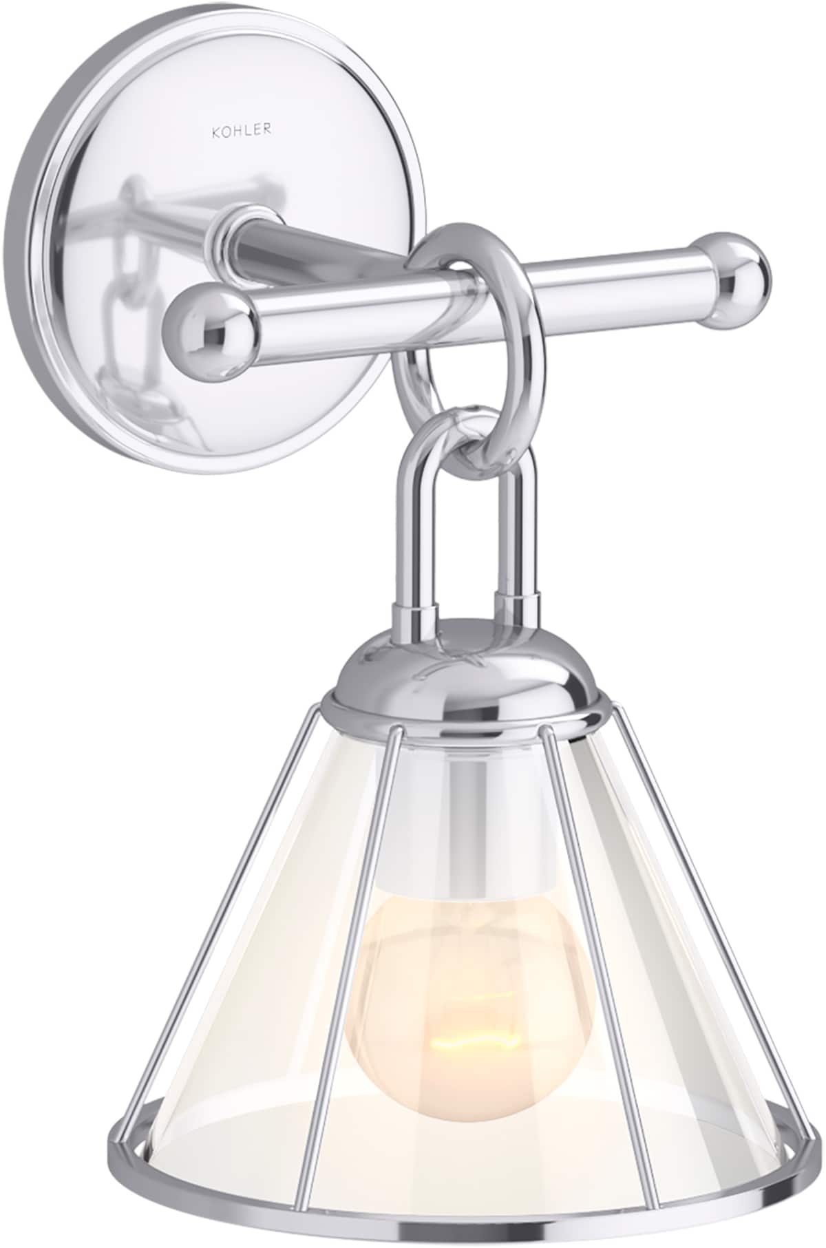 KOHLER Terret 1-Light Polished Chrome Wall Sconce