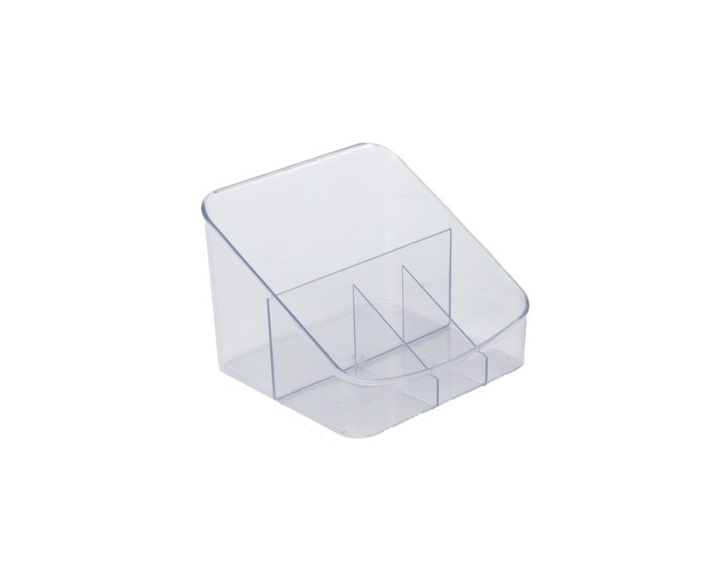 Mind Reader CADMINI-CLR Multi-purpose Mini Acrylic Coffee and Tea Condiment Storage Organizer, Great For Vanity, Bathroom, Office and Much More, Clear