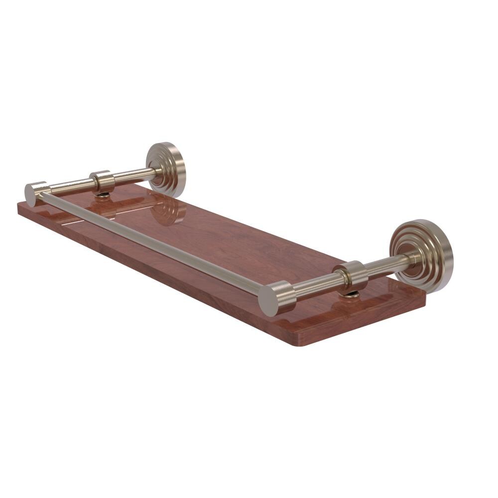 Allied Brass WP-1-16-GAL-IRW-PEW Waverly Place Antique Pewter Wall mount Bathroom Shelf ( 16-in x 3-in x 5-in )