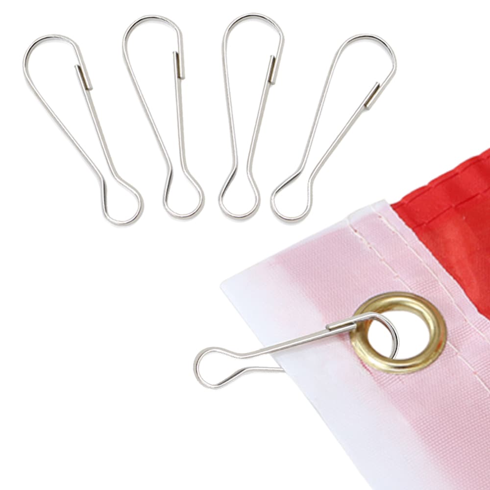 Anley Flag Pole Clip Snaps Hook Stainless Steel Flagpole Accessories Pack of 4