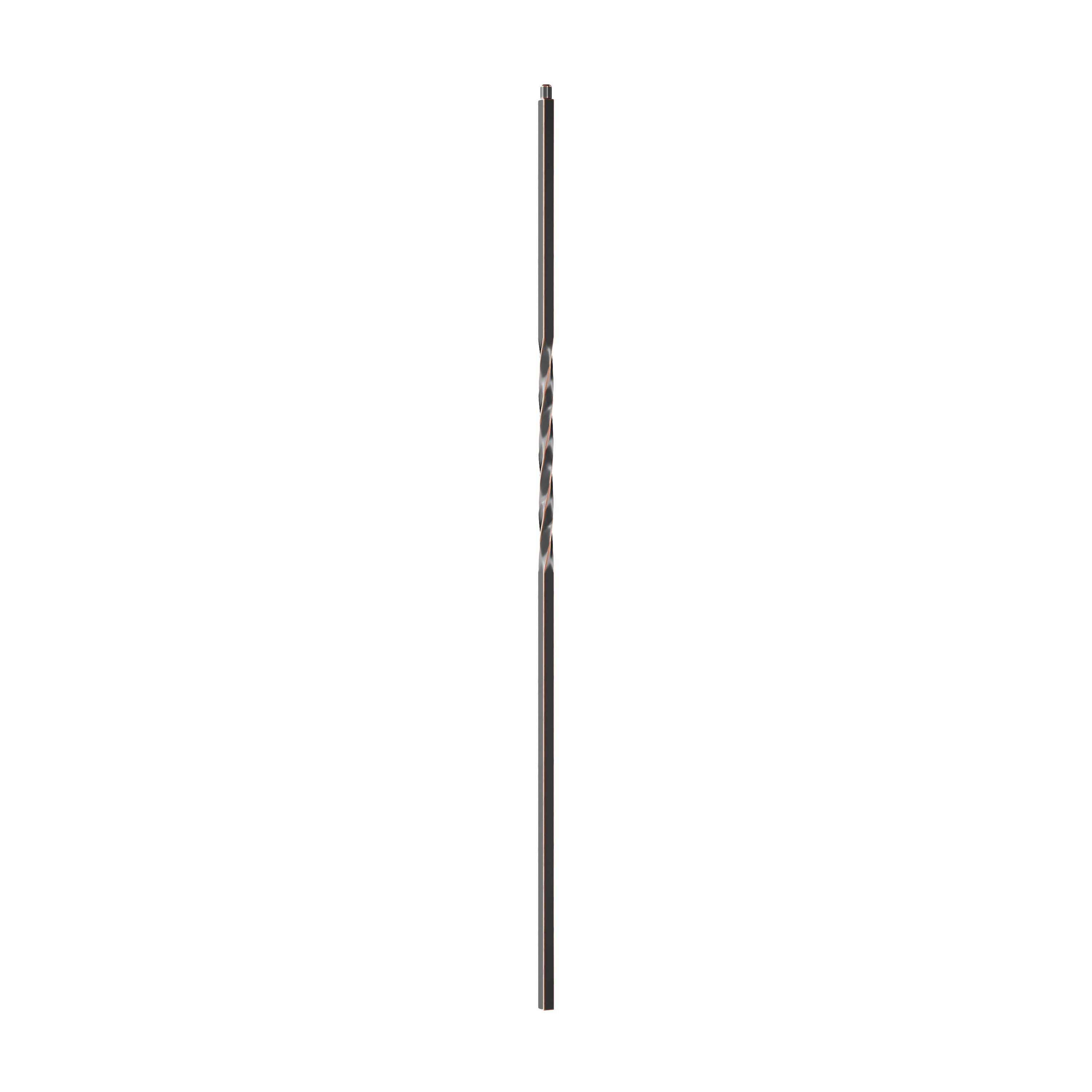 Crown Heritage 4582101RC44 44-in x 0.748-in Rubbed Copper Wrought Iron Pin Top Single Twist Stair Baluster