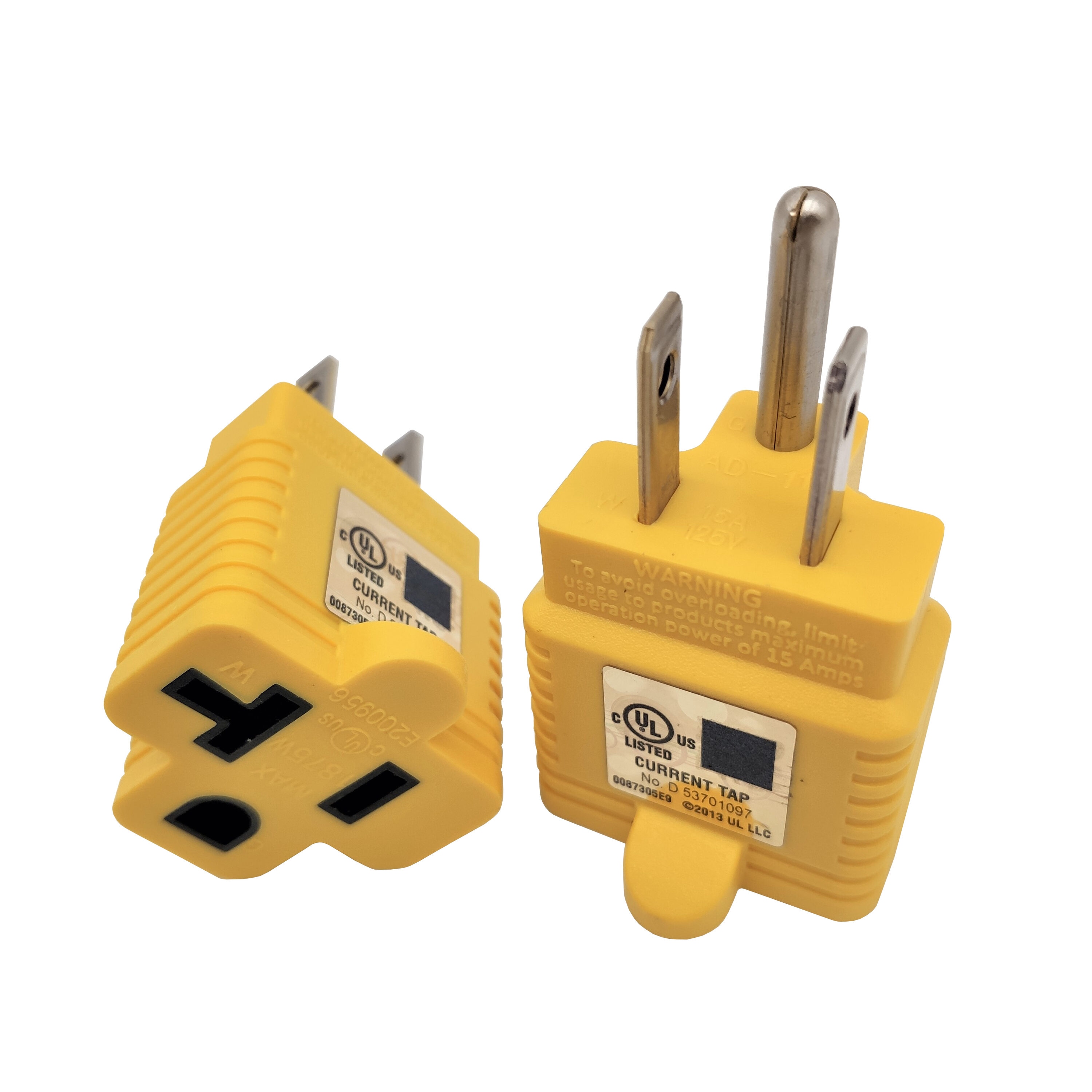parkworld 68208 20 -Amp 3-wire grounding Single to single Yellow Basic Compact Adapter