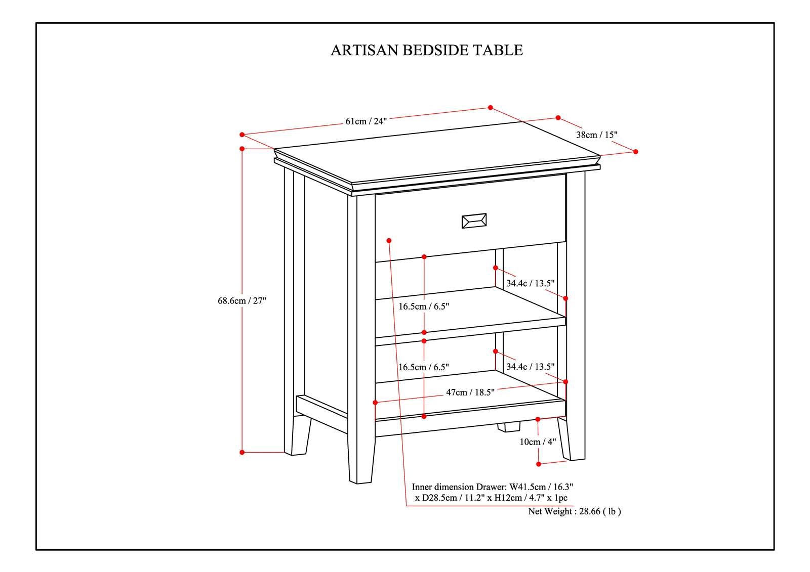 GLANZEND 6514GEP15 nightstands - View #4