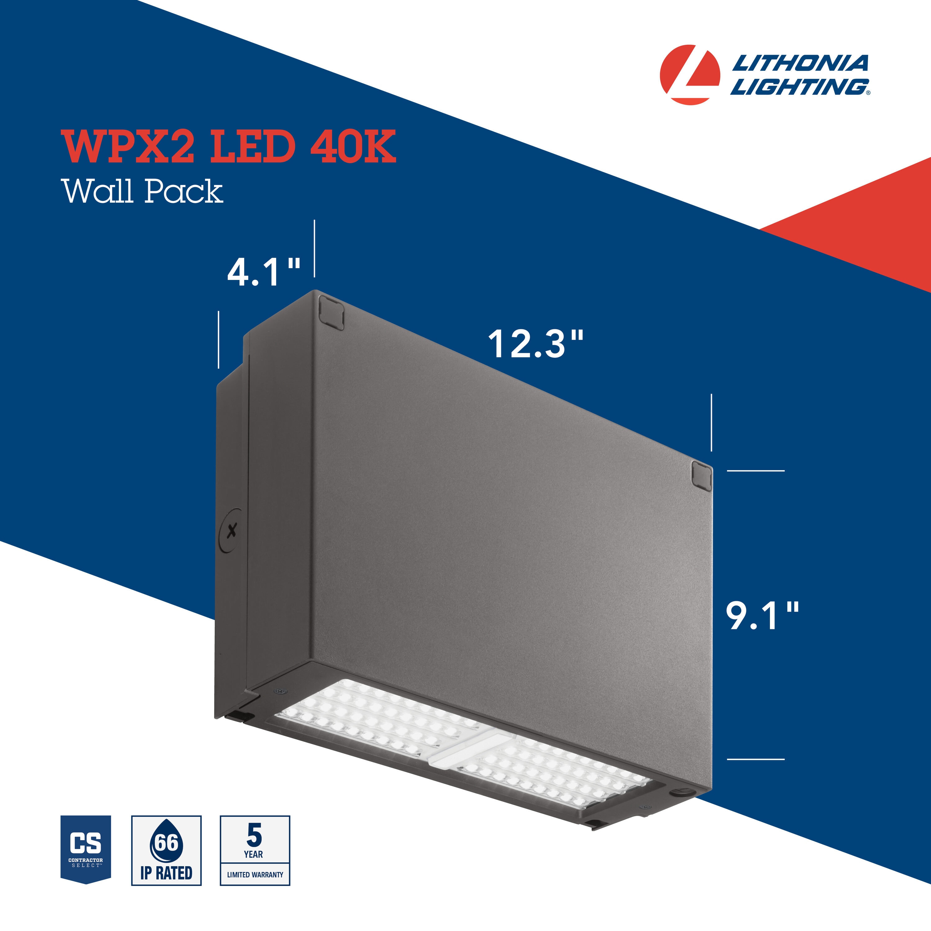 Lithonia Lighting WALLLLWPX2LED40KDKBR Wall-Pack-Lights - View #4