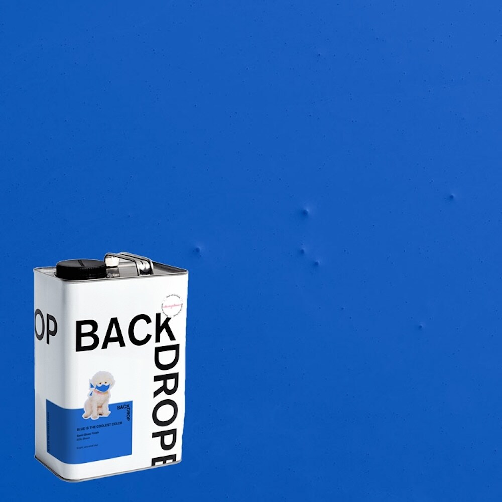 BACKDROP BD255307301 Semi-gloss BLUE IS THE COOLEST COLOR Bright, saturated blue Enamel ( 1-gallon )