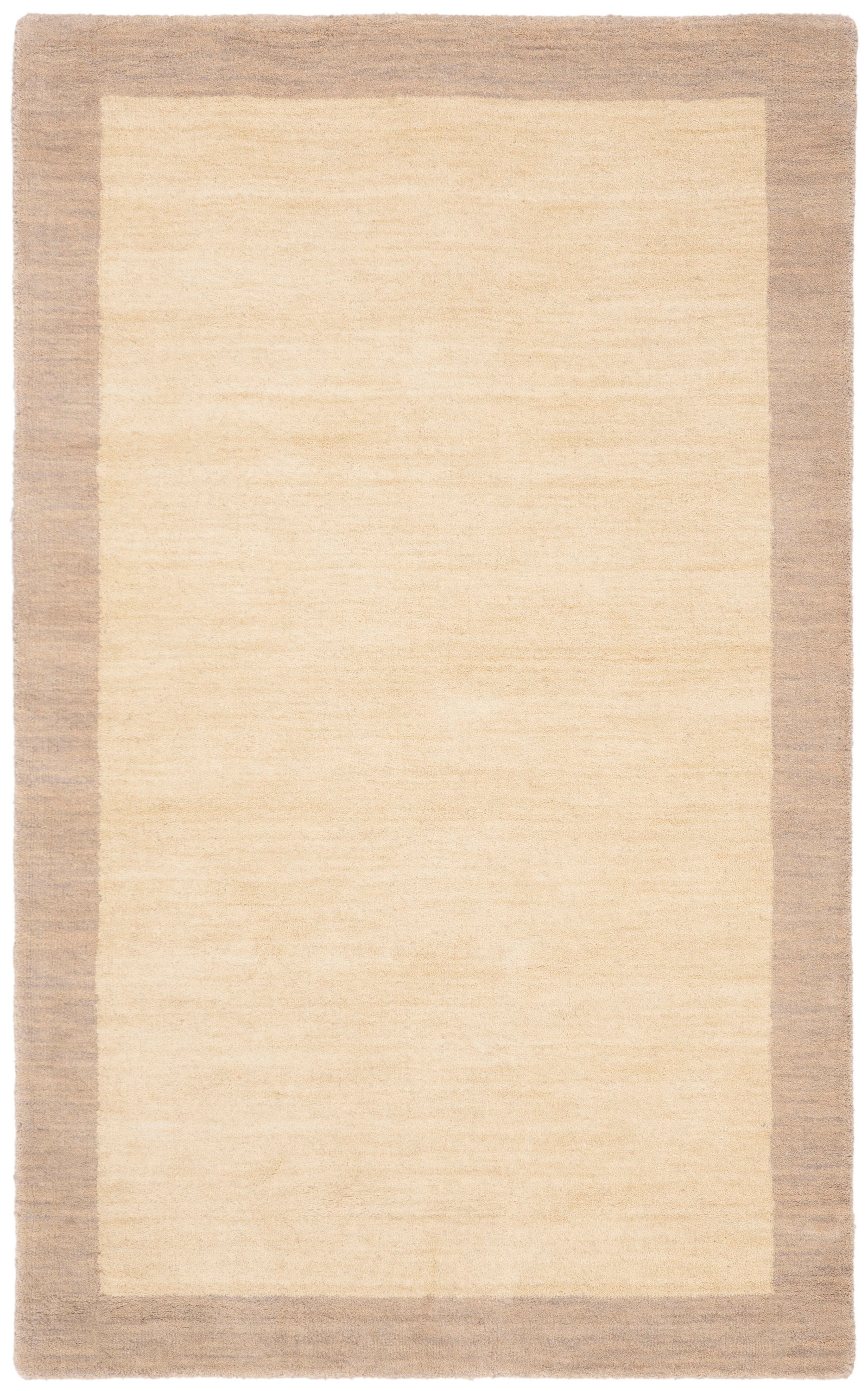 Ivory Wool Hand-Knotted Reversible 3' x 5' Area Rug