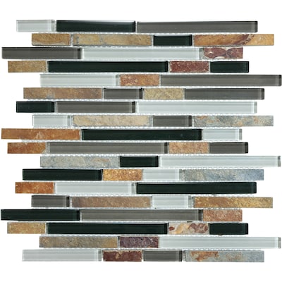 Glass Stone Stainless Deep Grotto Linear Mosaic 12x12 Sheet - Tiles Direct  Store